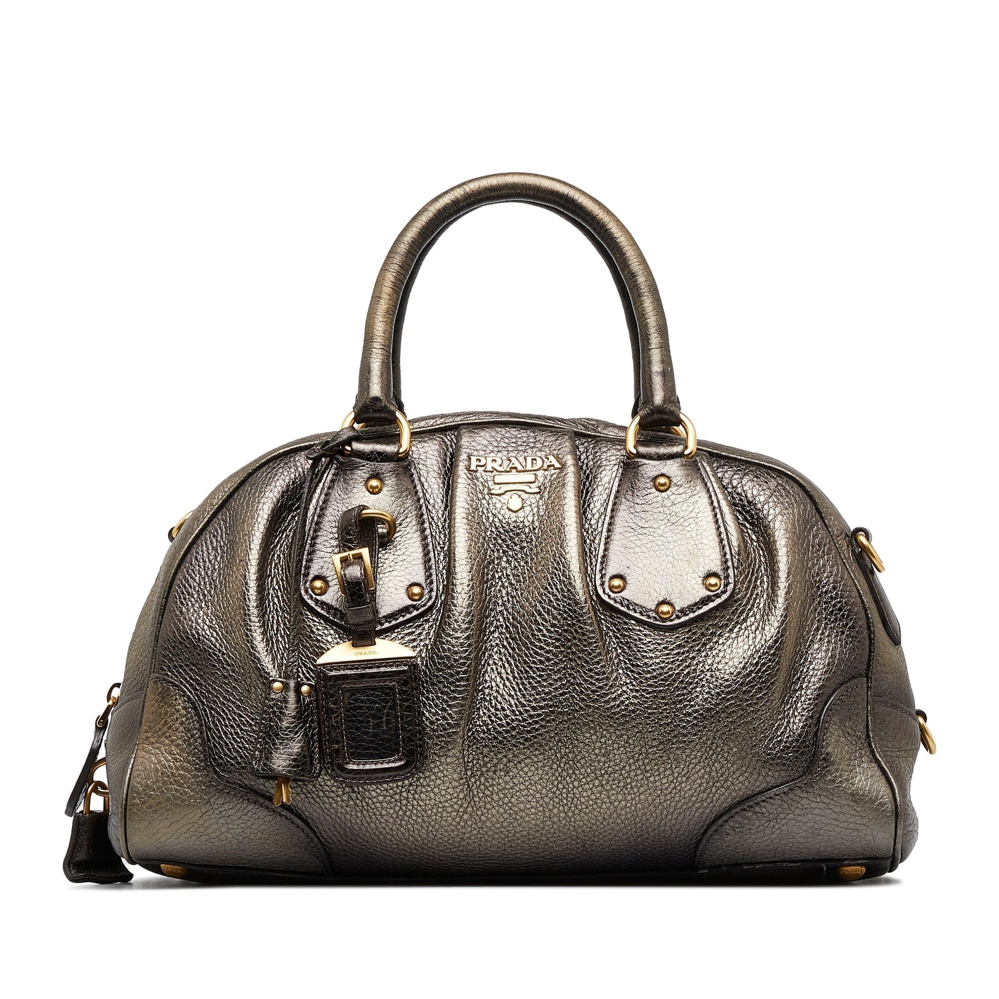 Prada Cervo Antik Bowler Bag Travel Bag