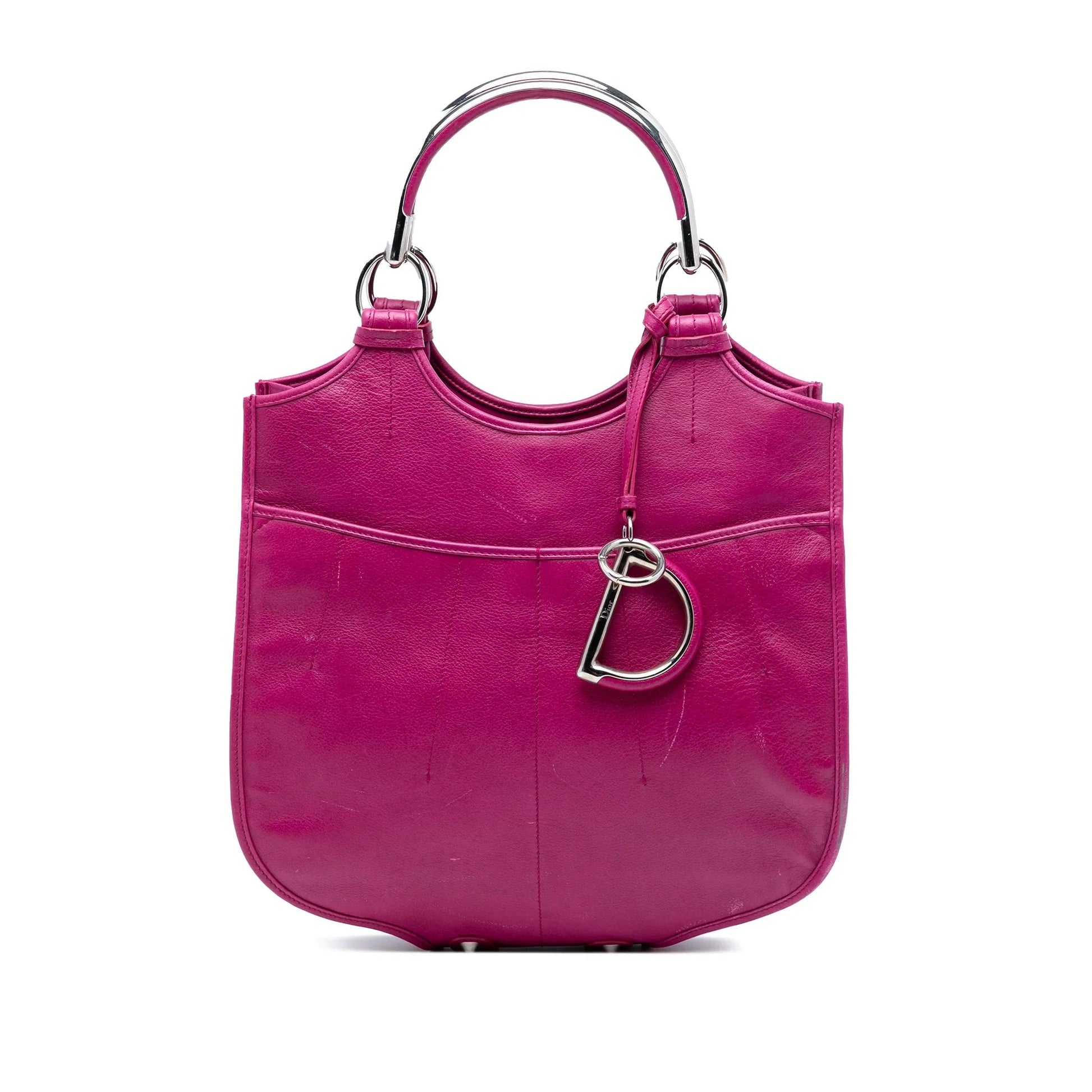 Dior Handbag 61 Hobo Leather Pink Medium Hobo Bag