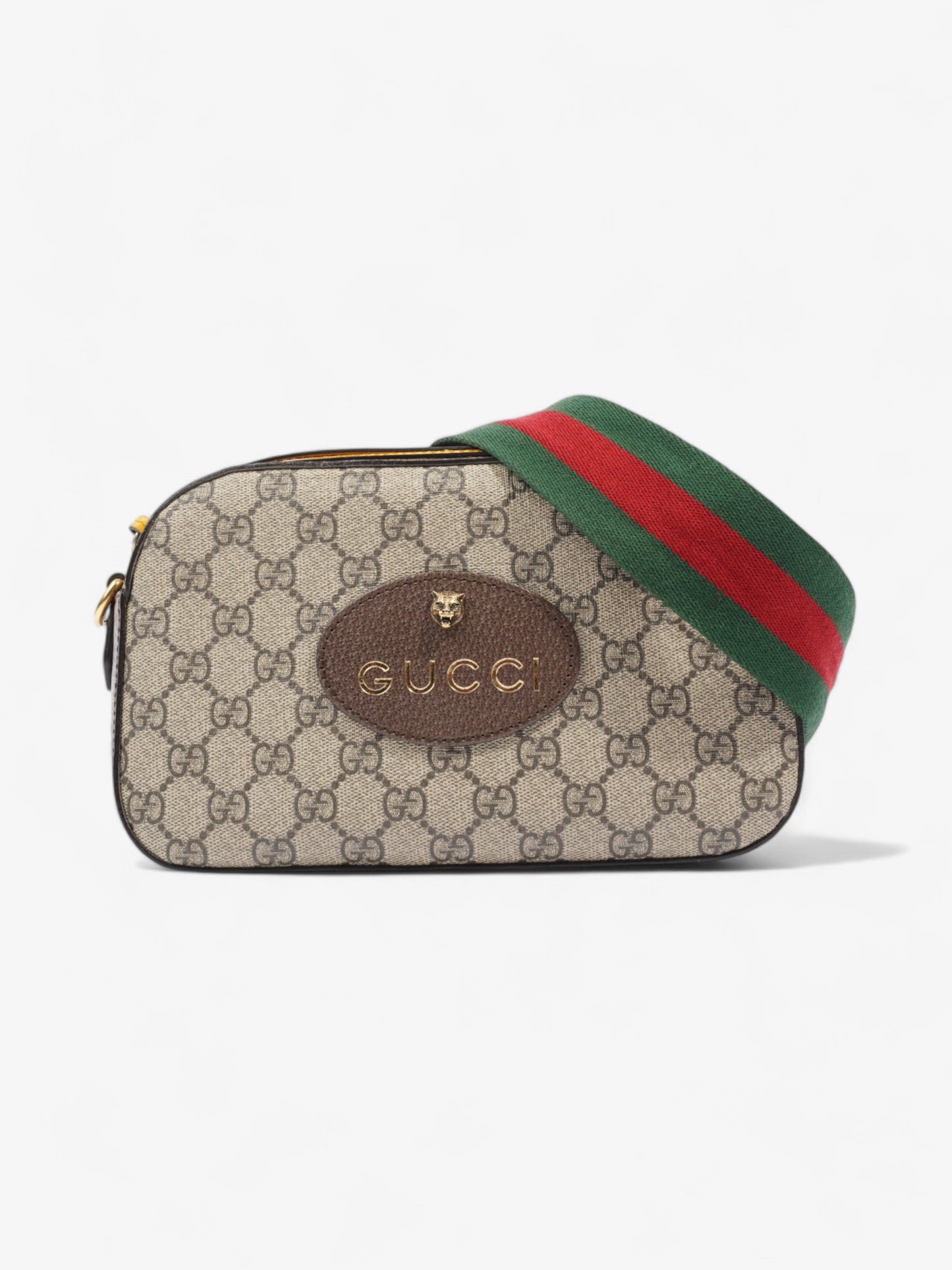 Gucci Messenger Bag Supreme Yellow Coated Canvas Crossbody Bag