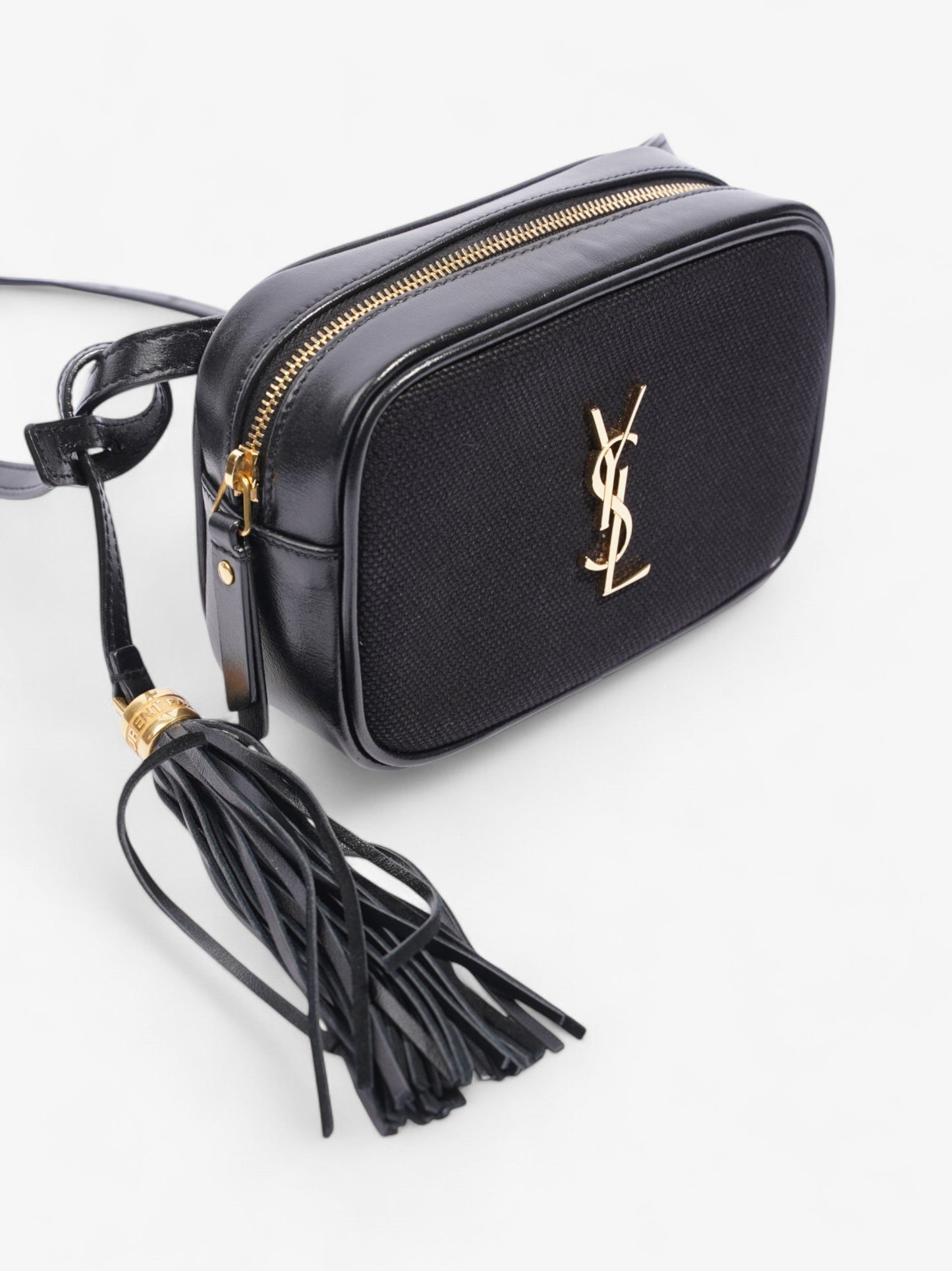 YSL Saint Laurent Cassandre Bum Bag Calfskin Leather Black Travel Bag