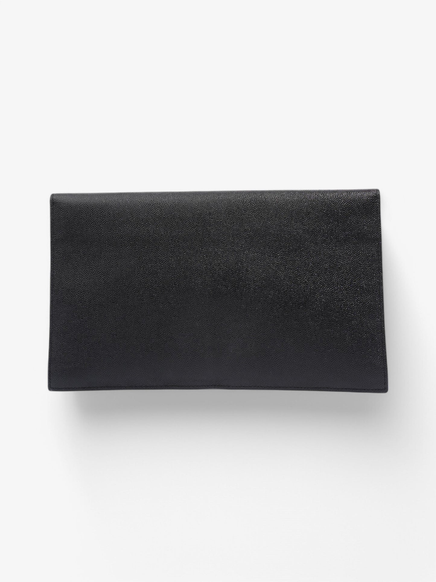 YSL Saint Laurent Uptown Clutch Grained Leather Black Clutch Bag