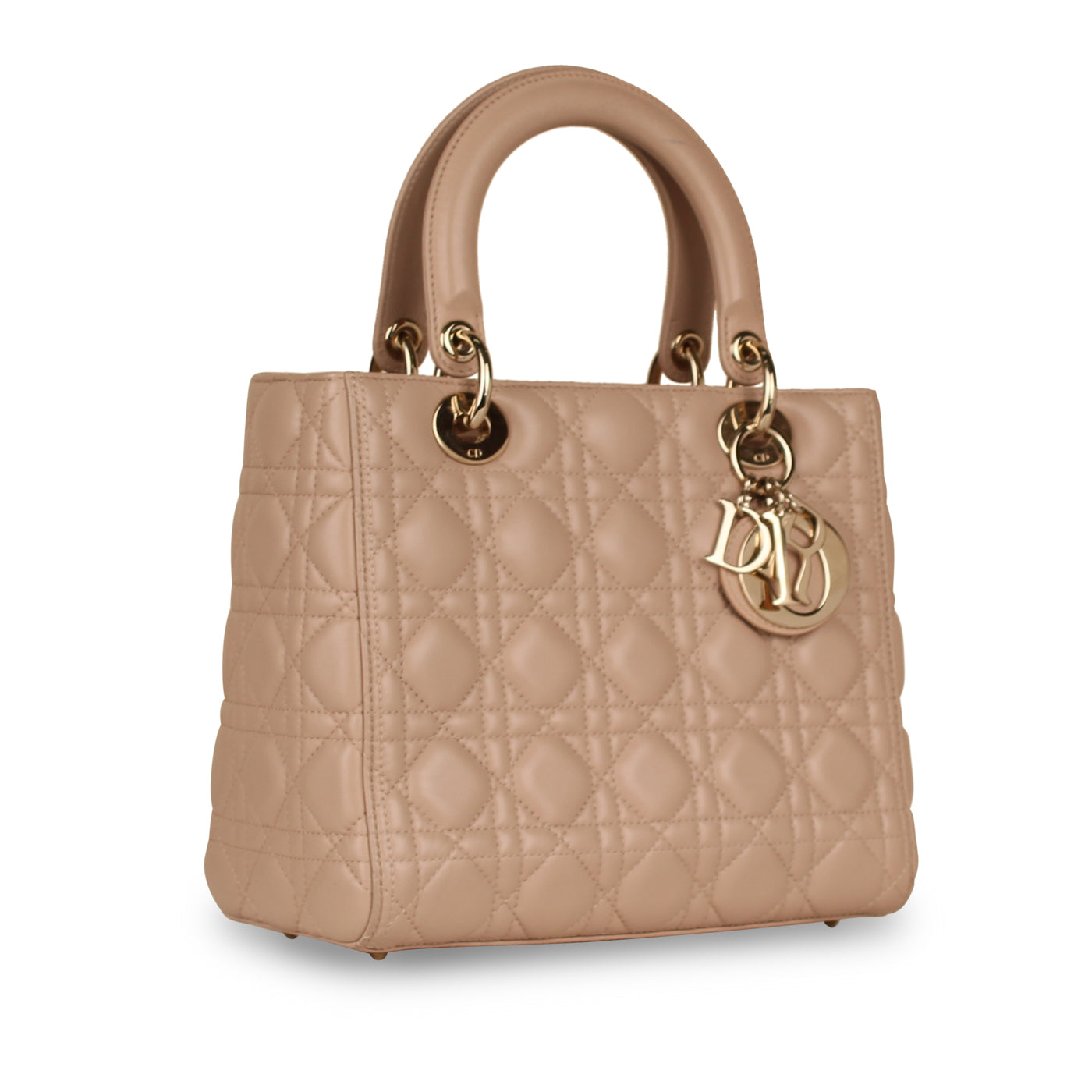 Dior Christian Lady Crossbody Bag Medium Dior Medium Nude