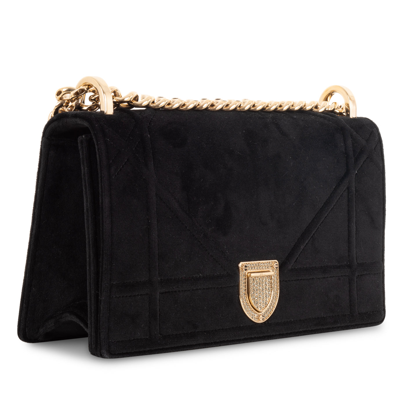 Dior Christian ama Velvet Tote Bag Black