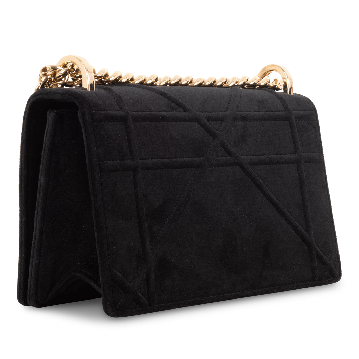 Dior Christian ama Velvet Tote Bag Black