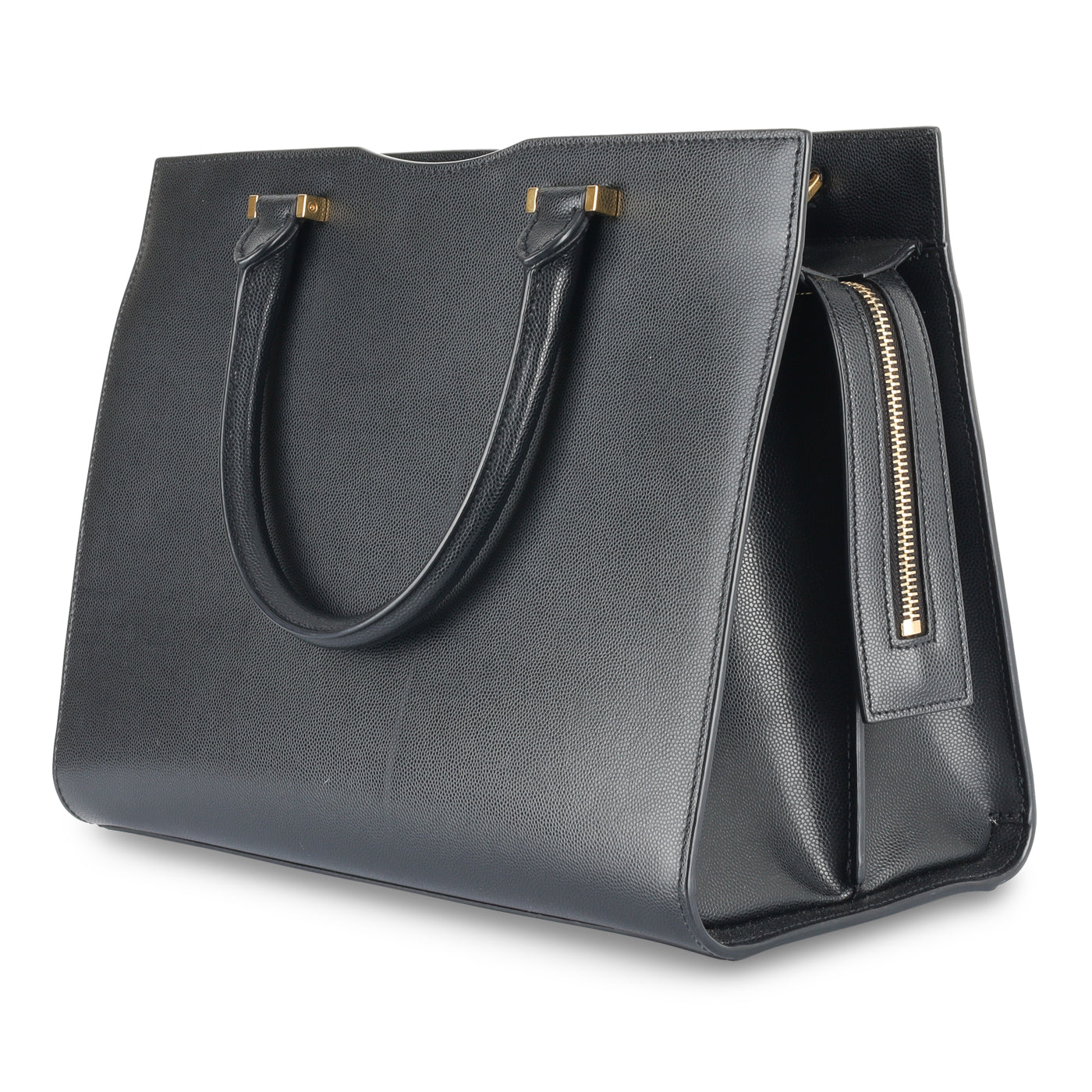 YSL Saint Laurent Uptown Tote Medium Tote Bag Tote Black Ghw