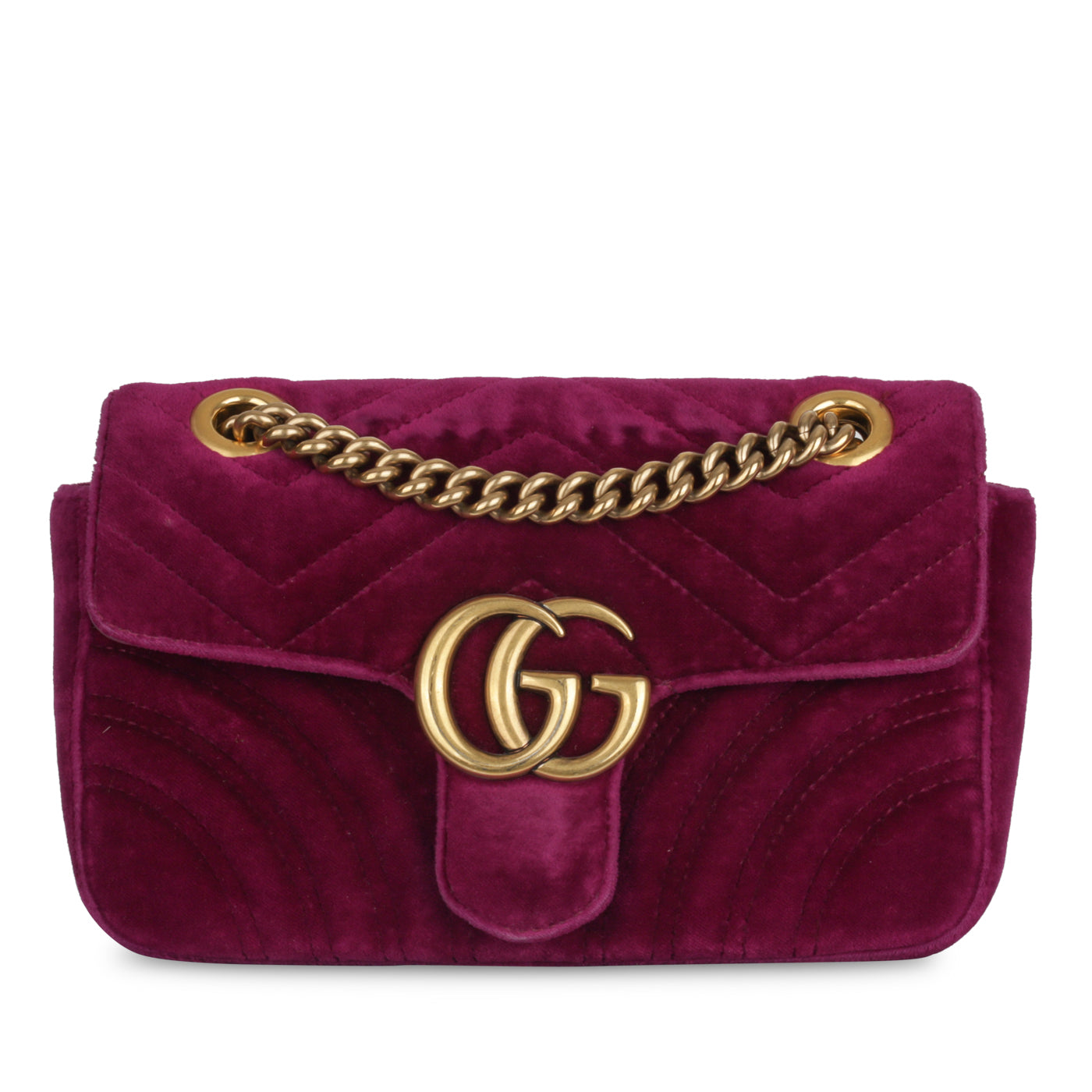 Gucci Marmont Bag Velvet Mini Flap Shoulder Bag