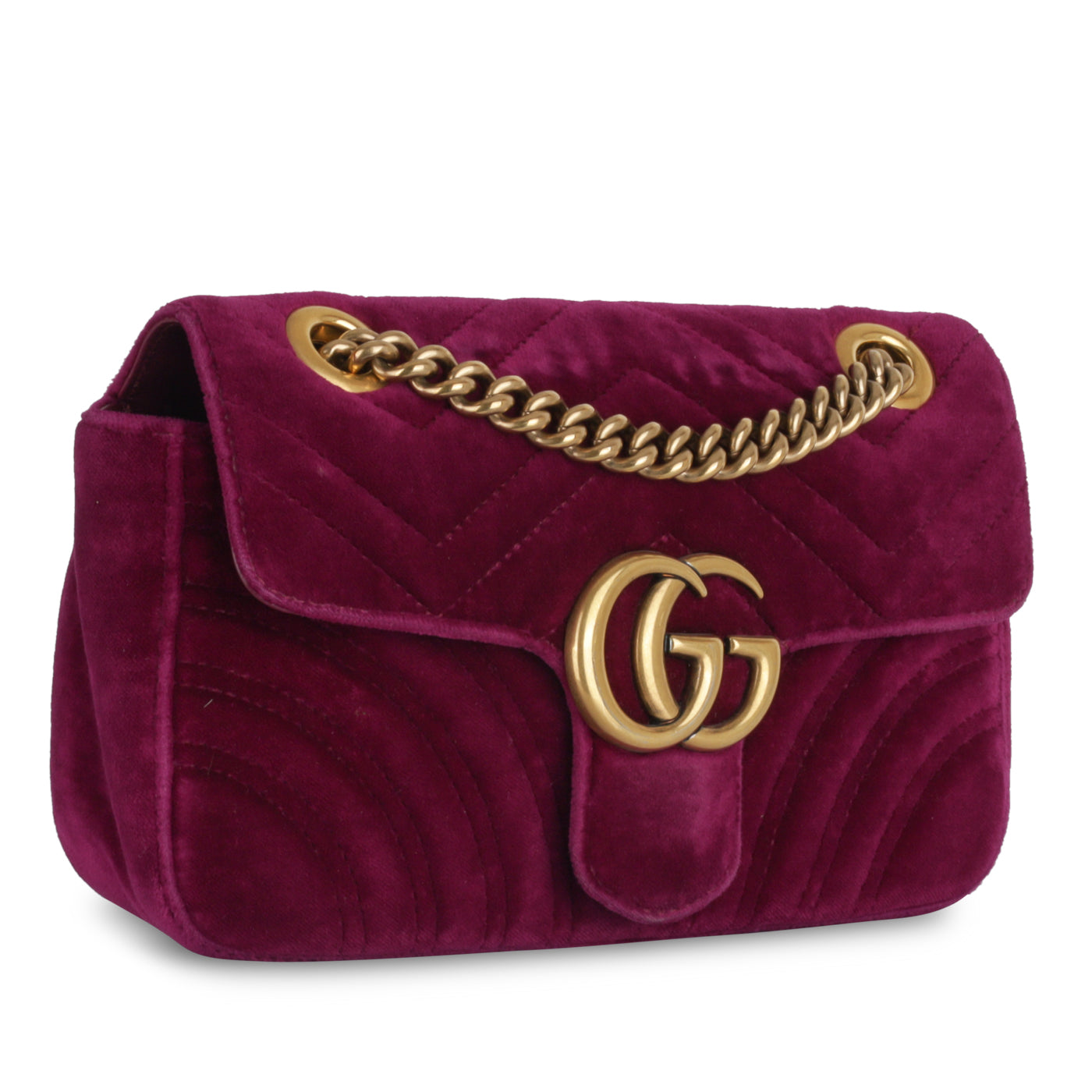 Gucci Marmont Bag Velvet Mini Flap Shoulder Bag