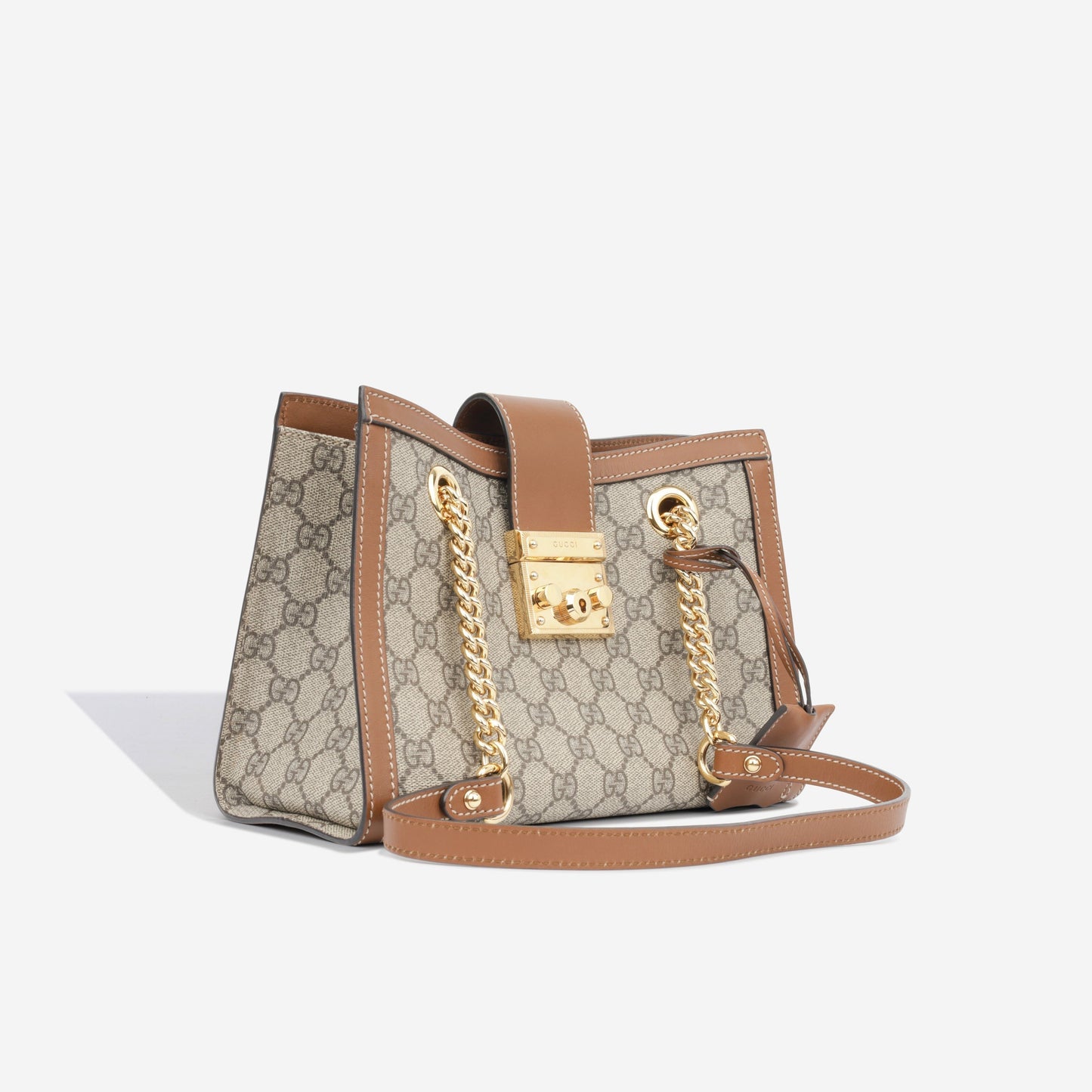 Gucci Padlock Bag Small Crossbody Bag Brown Ghw