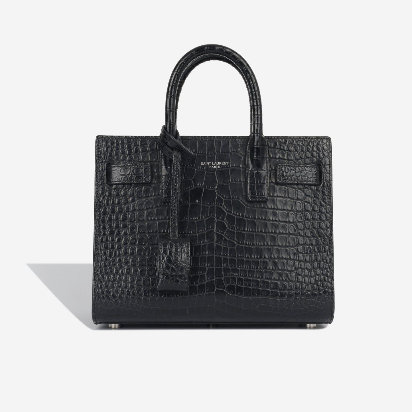 YSL Saint Laurent Nano Sac De Jour Shoulder Bag Embossed Shw 1