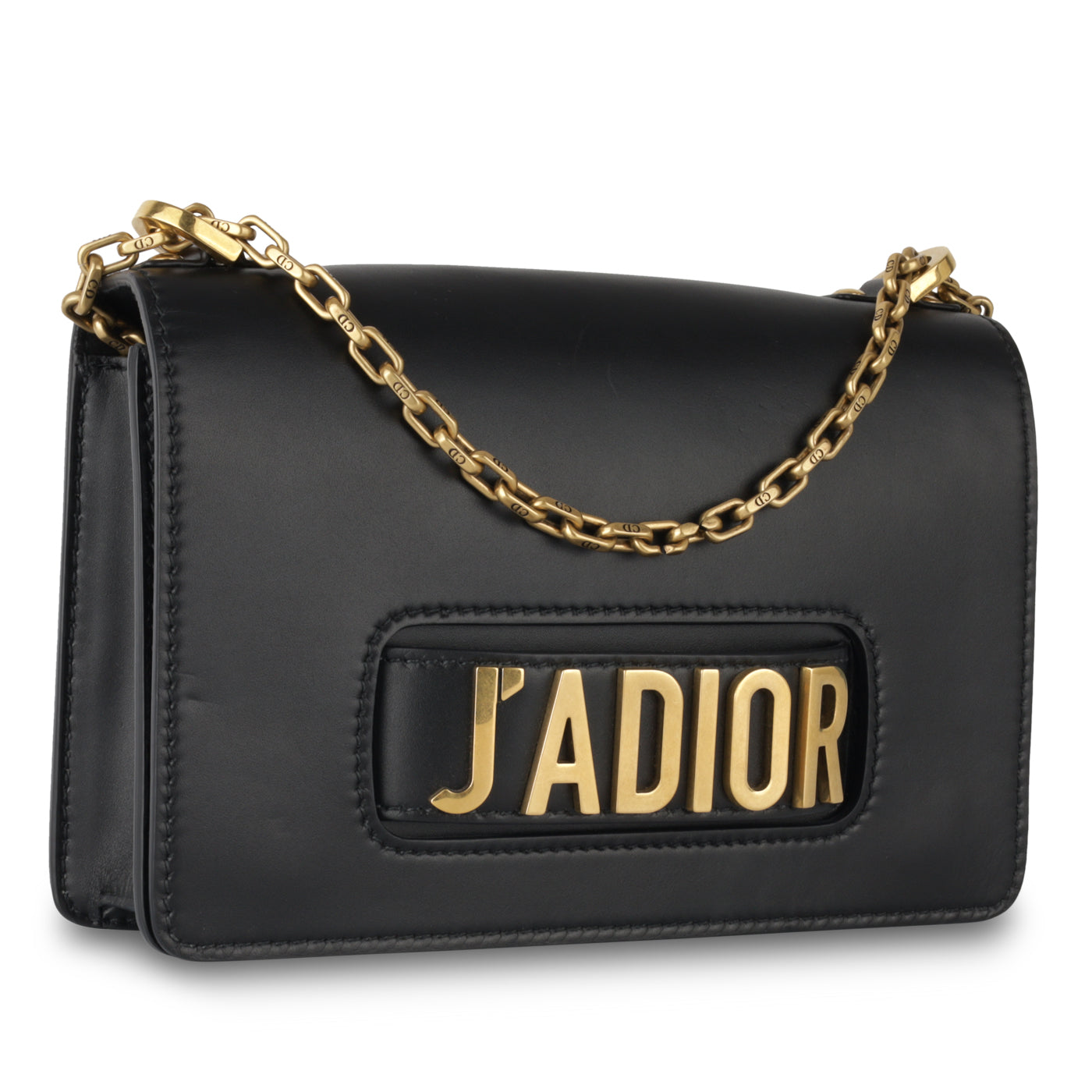 Dior Christian A Bag Flap Crossbody Bag Black Leather Ghw