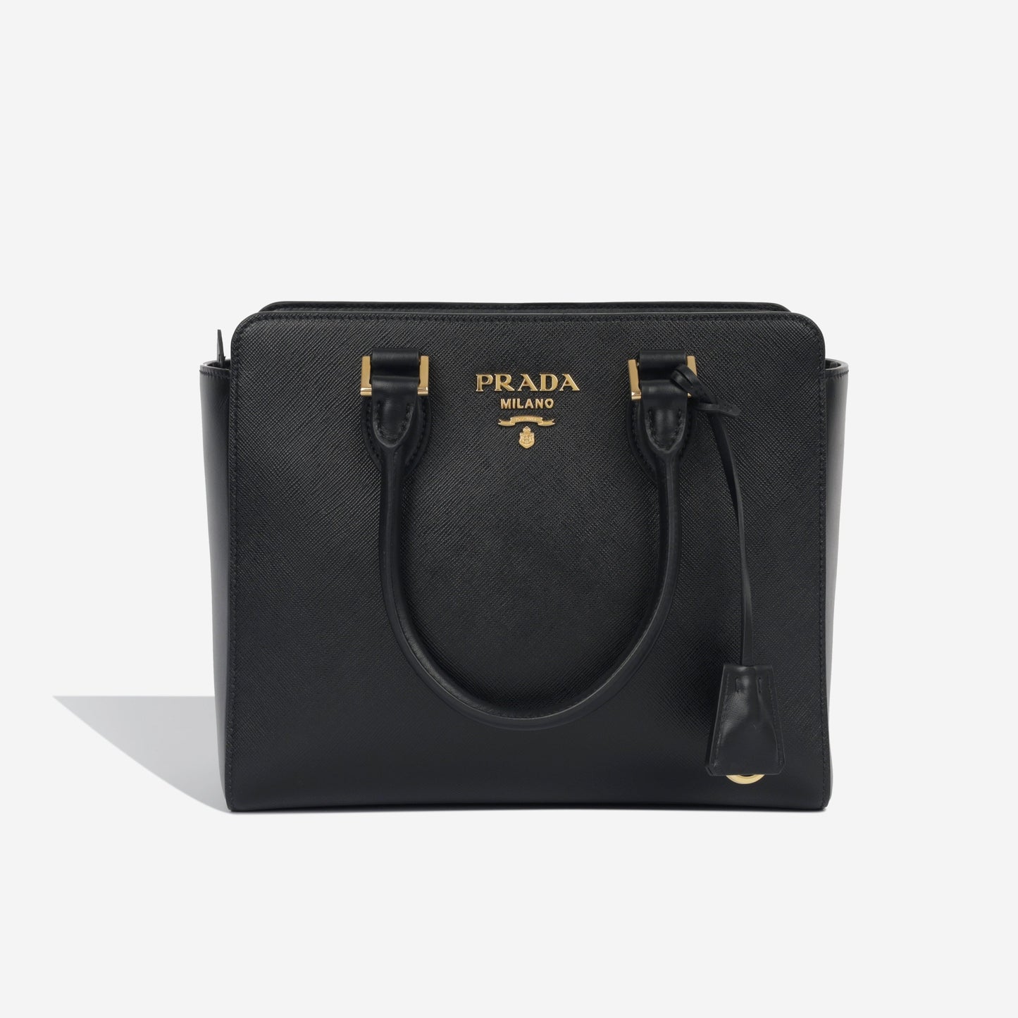 Prada Tote Saffiano Tote Bag Black Saffiano Ghw