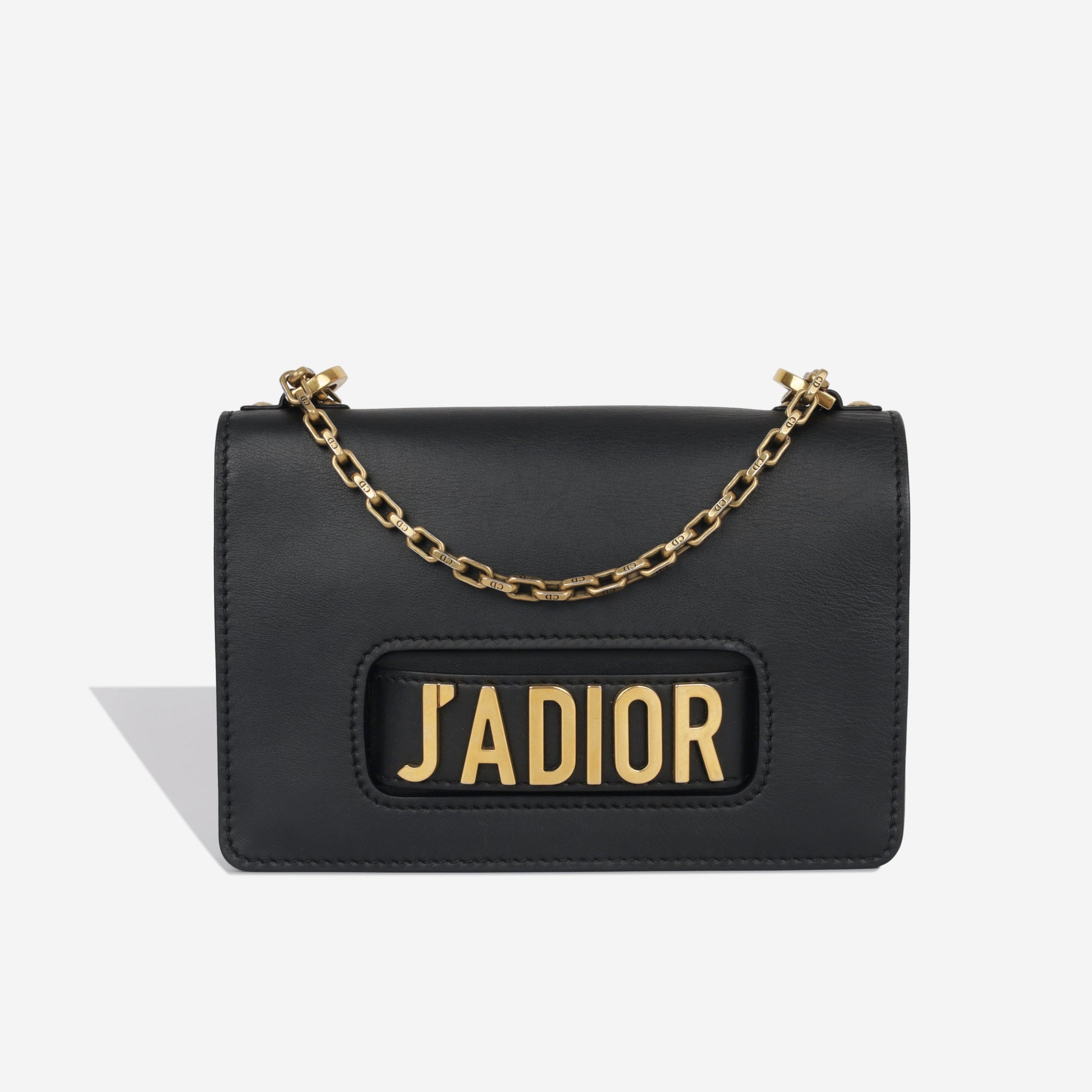 Dior Christian A Bag Flap Crossbody Bag Black Calfskin Ghw