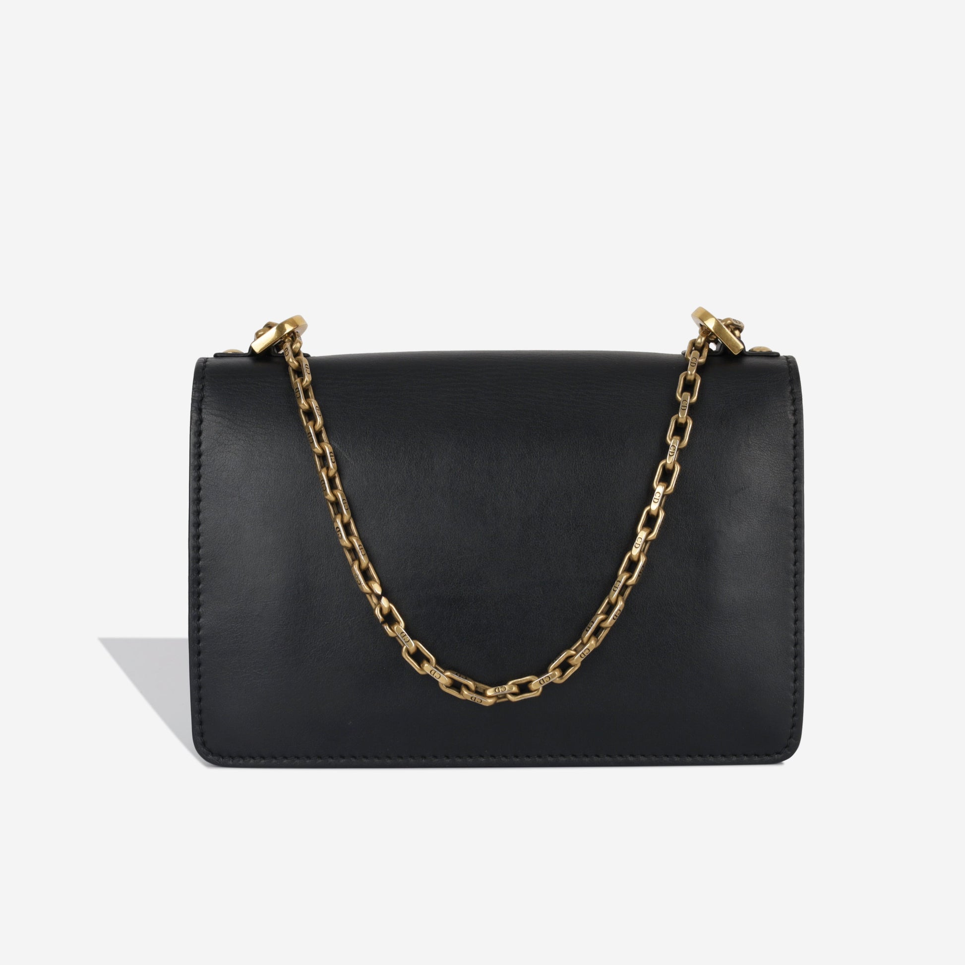 Dior Christian A Bag Flap Crossbody Bag Black Calfskin Ghw