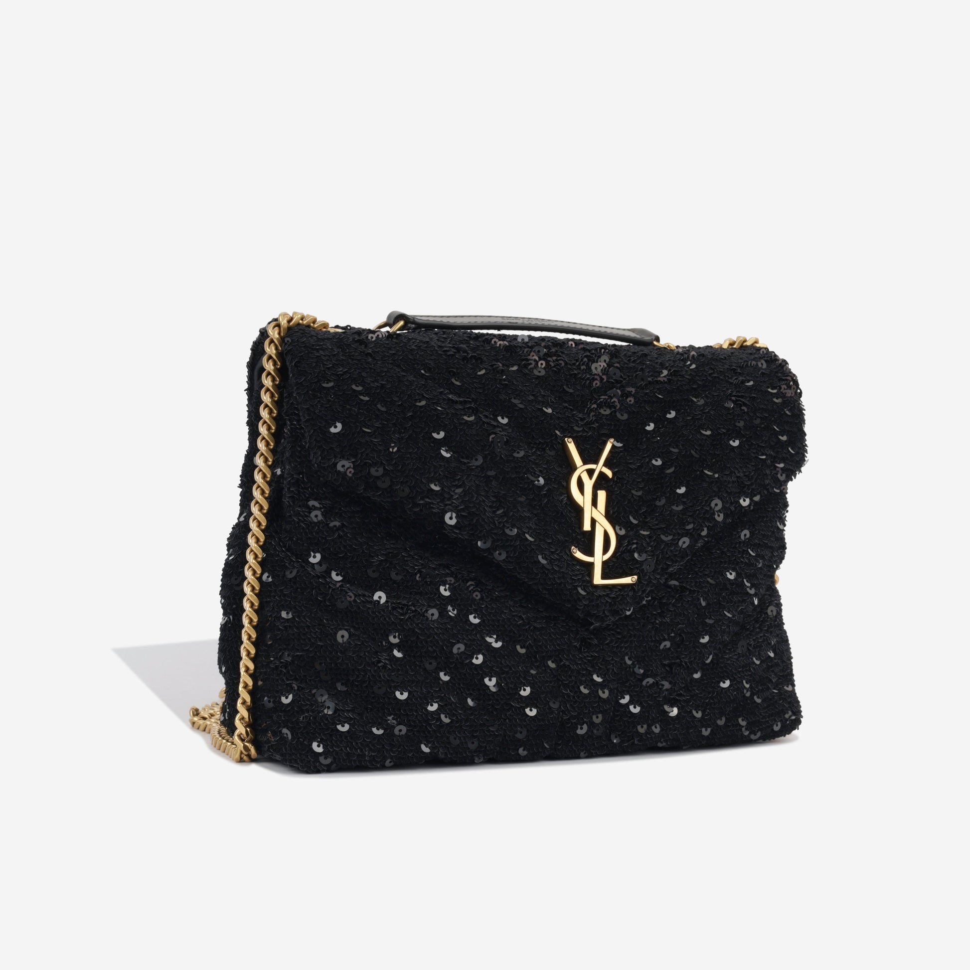 YSL Saint Laurent Loulou Sequin Crossbody Bag