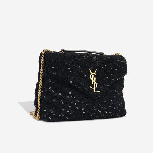 YSL Saint Laurent Loulou Sequin Crossbody Bag