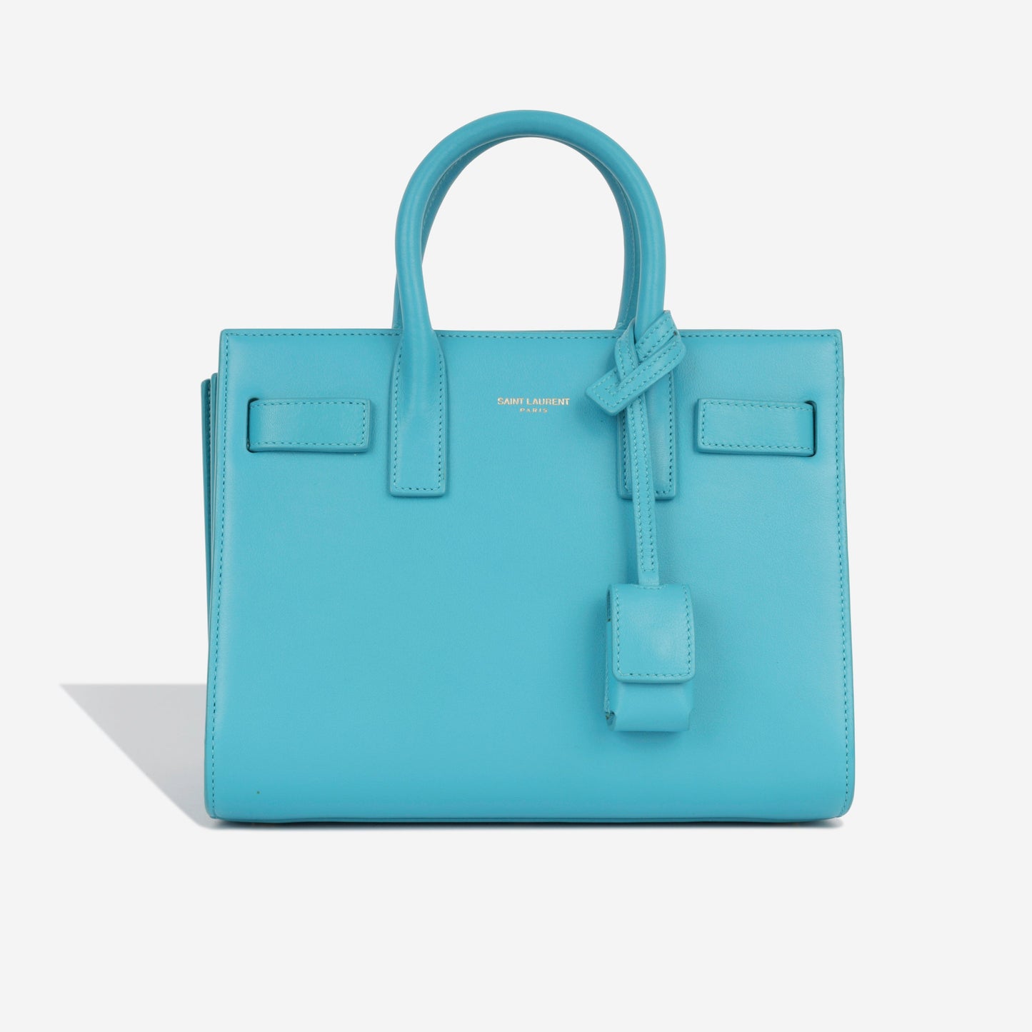 YSL Saint Laurent Nano Sac De Jour Shoulder Bag Blue Calfskin Ghw