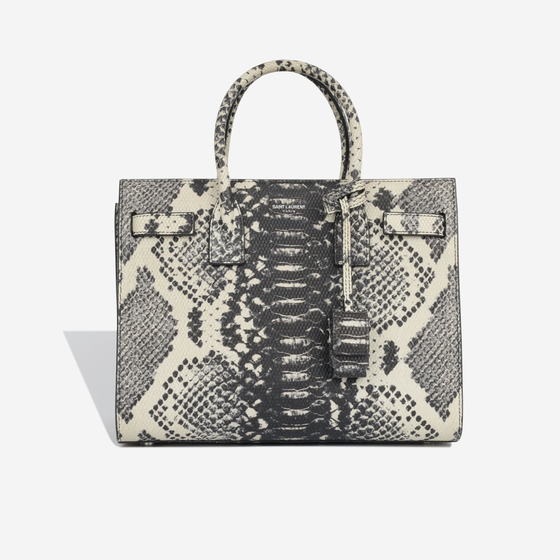YSL Saint Laurent Sac De Jour Crossbody Bag Baby Python Embossed Shw