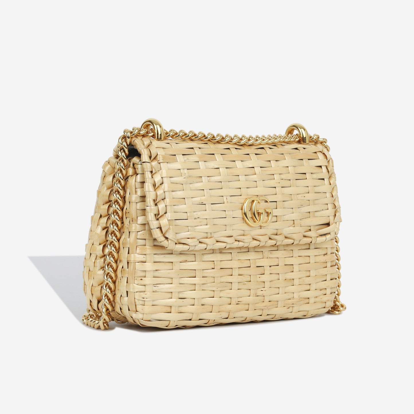 Gucci Linea Cestino Wicker Crossbody Bag Mini