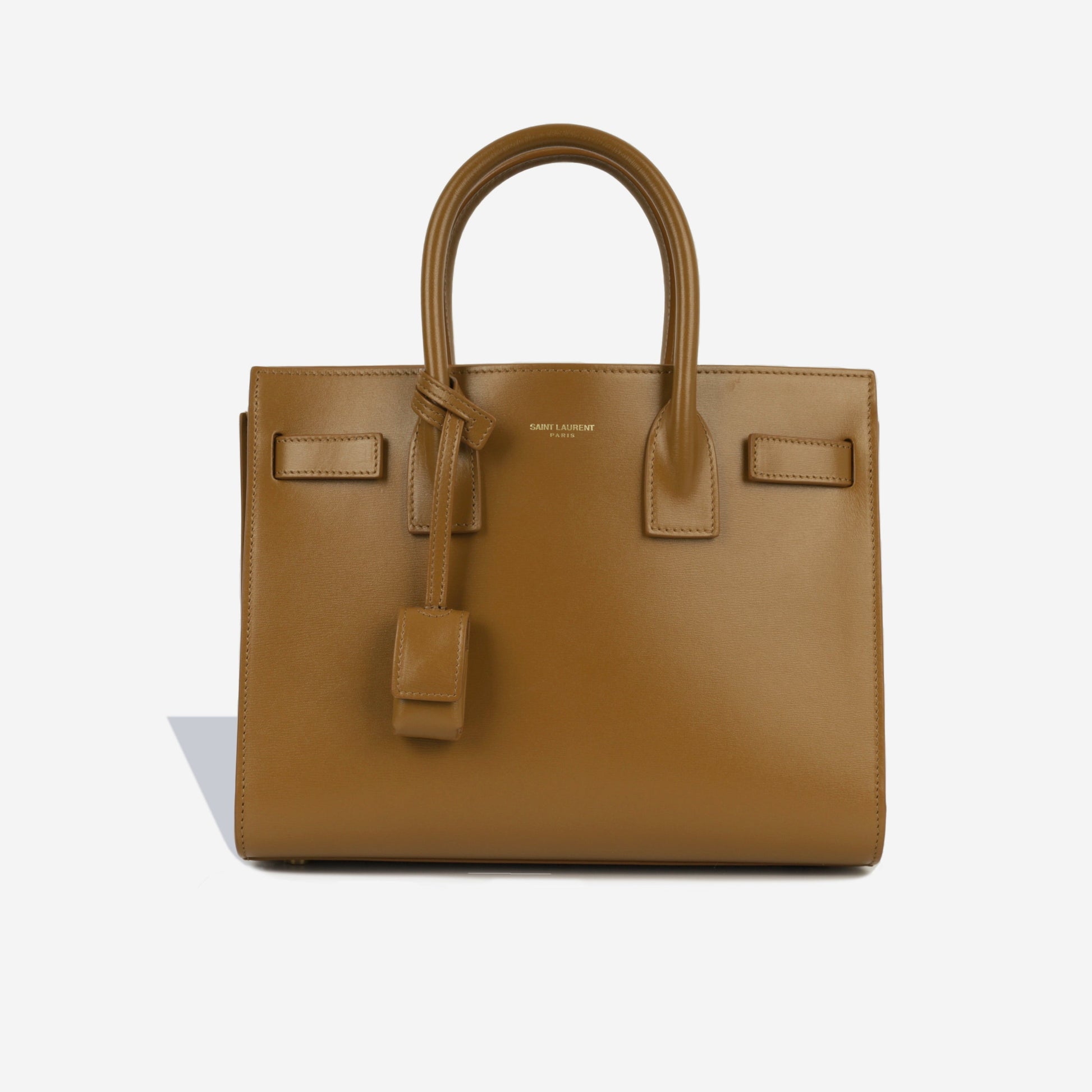 YSL Saint Laurent Sac De Jour Crossbody Bag Baby Tan Calfskin Ghw