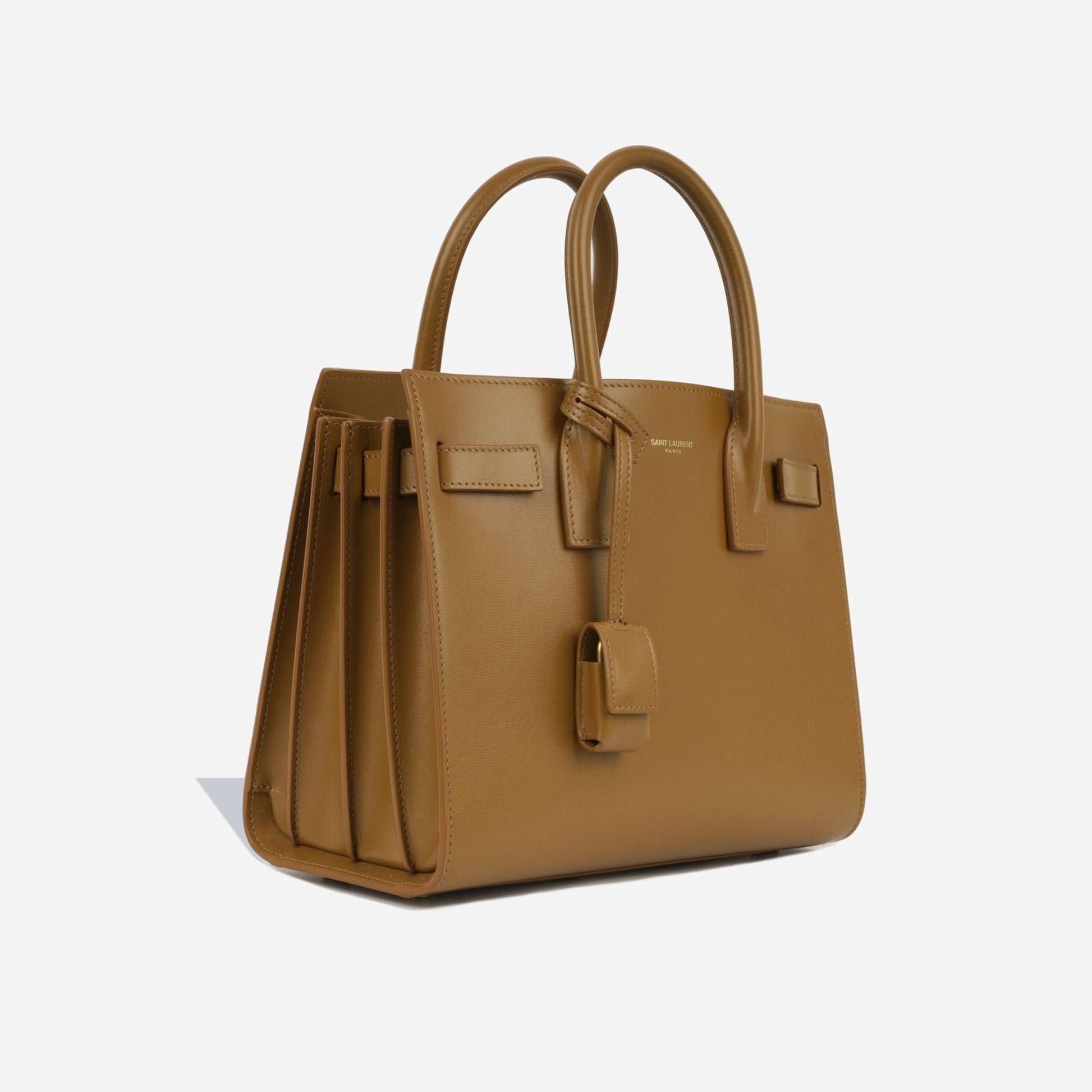 YSL Saint Laurent Sac De Jour Crossbody Bag Baby Tan Calfskin Ghw