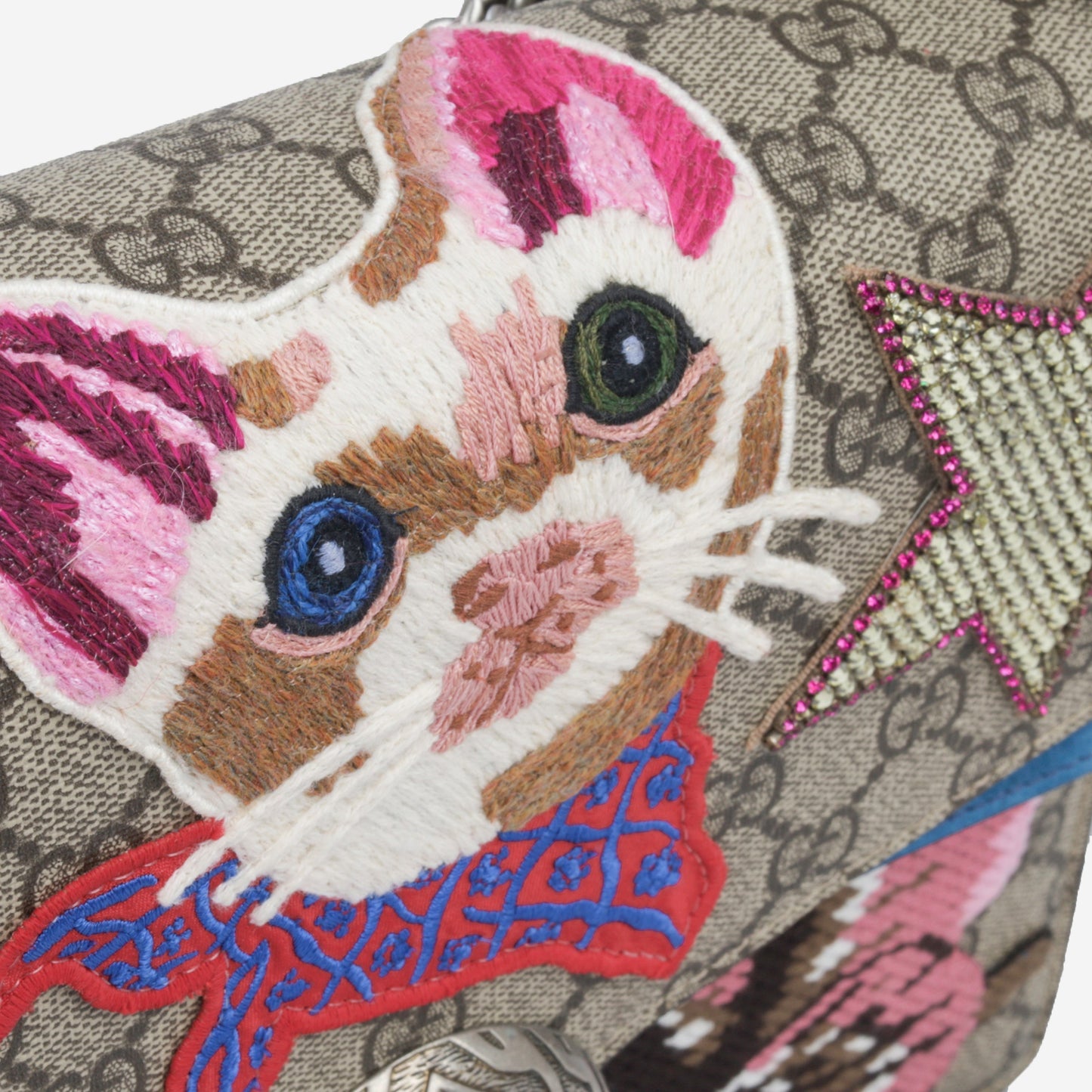 Gucci Dionysus Embroidered Crossbody Bag Canvas