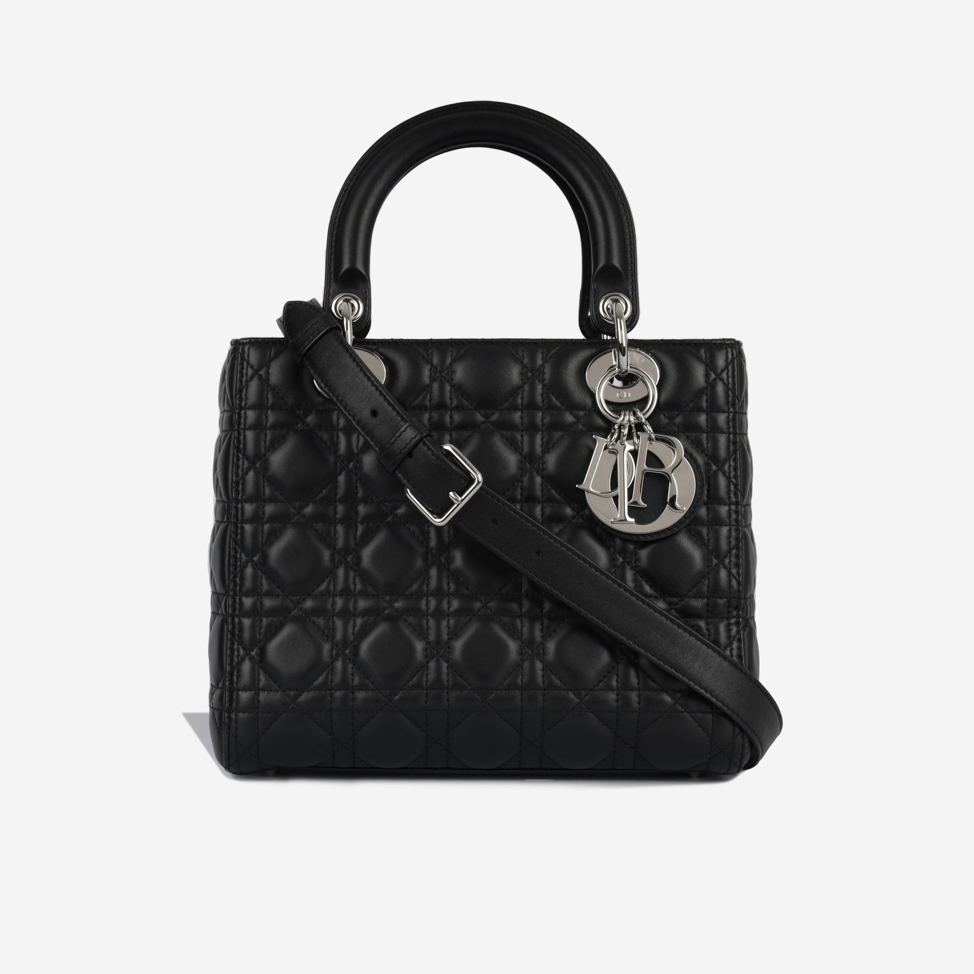 Dior Christian Lady Tote Bag Medium Lambskin Shw 2016