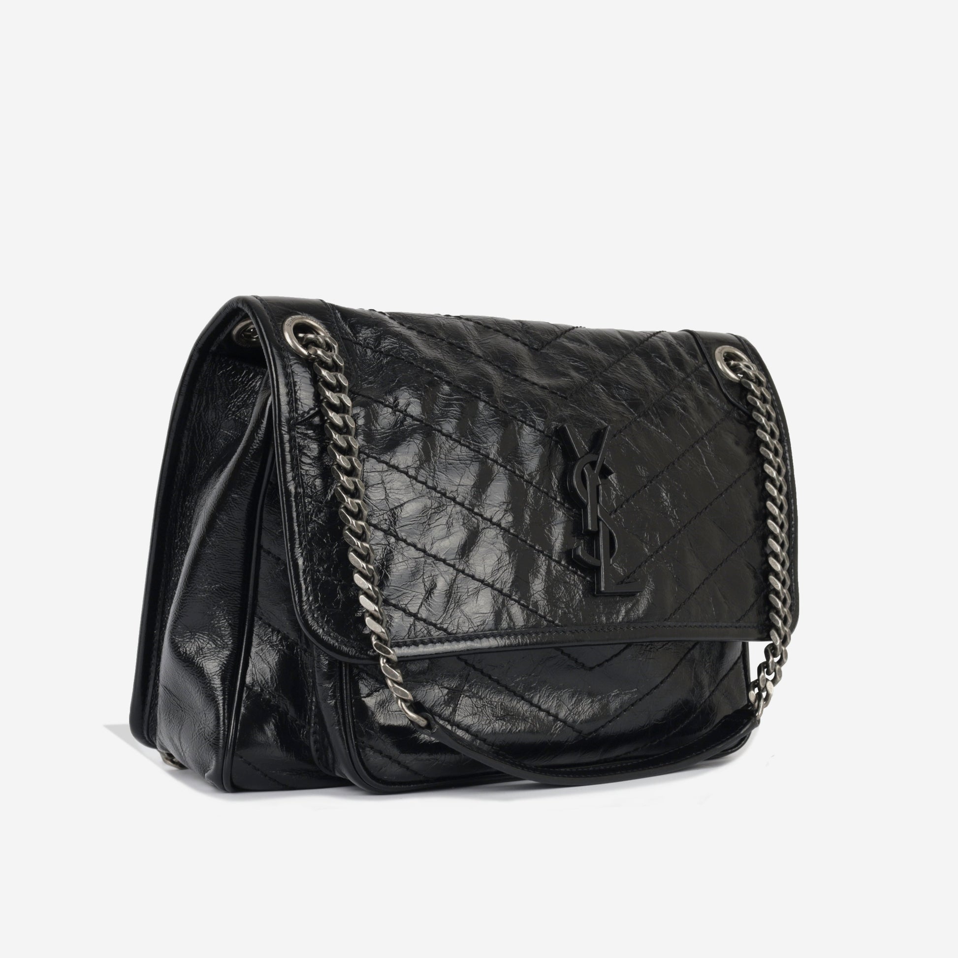 YSL Saint Laurent Niki Bag Medium Crossbody Bag Aged Calfskin Shw
