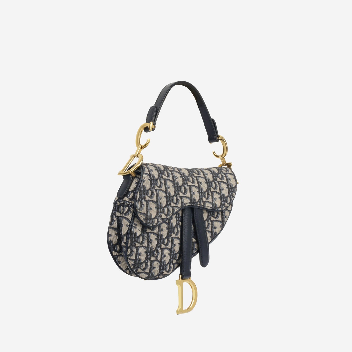 Dior Christian Saddle Bag Mini Shoulder Bag Oblique Ghw 2018