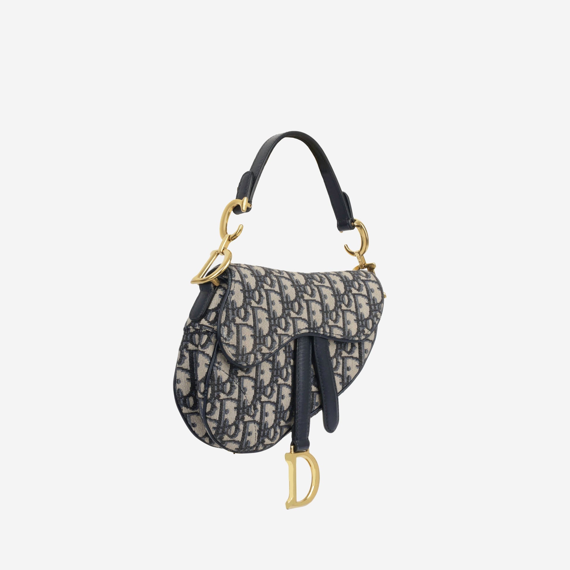 Dior Christian Saddle Bag Mini Shoulder Bag Oblique Ghw 2018