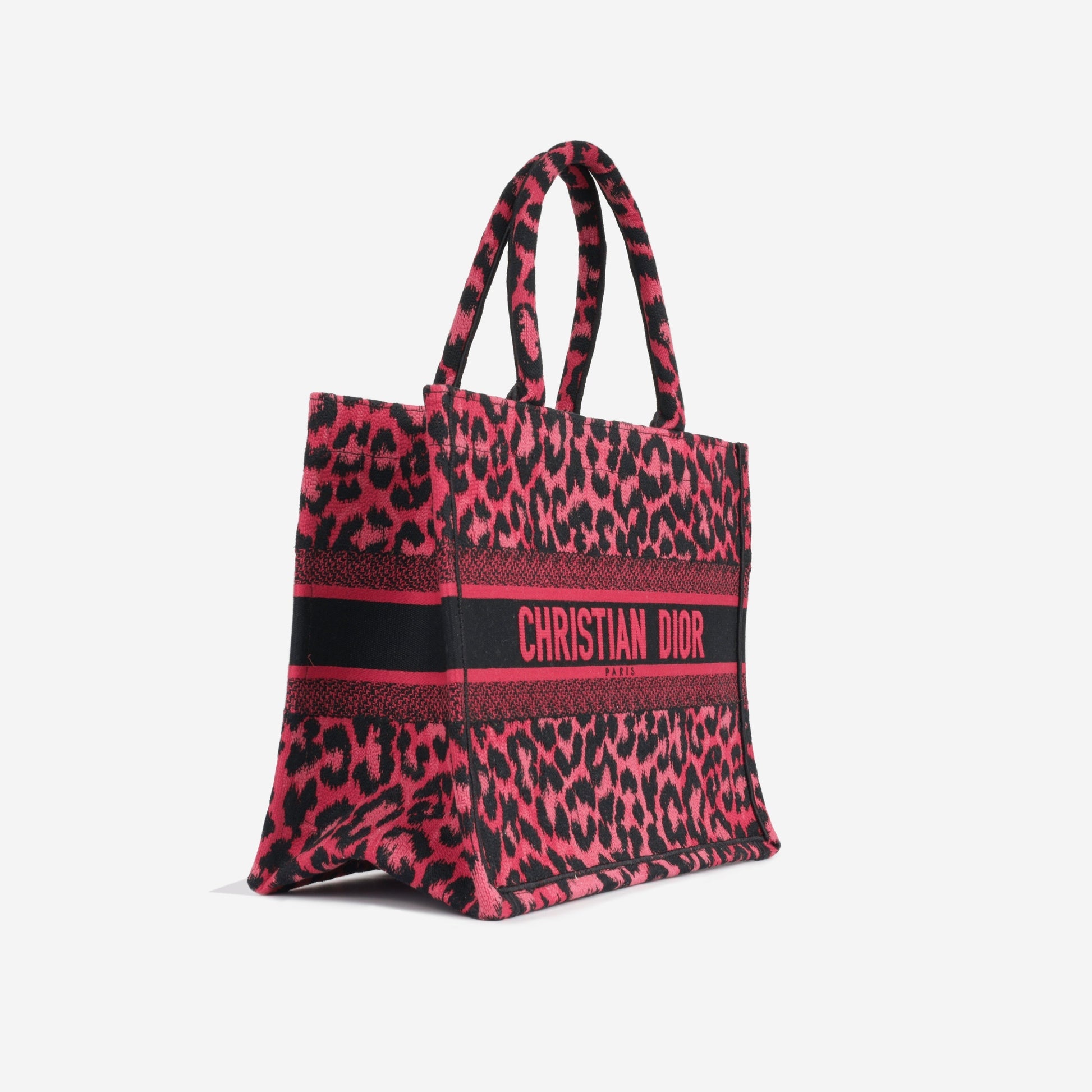Dior Christian Book Tote Medium Tote Bag Fuchsia Leopard 2021