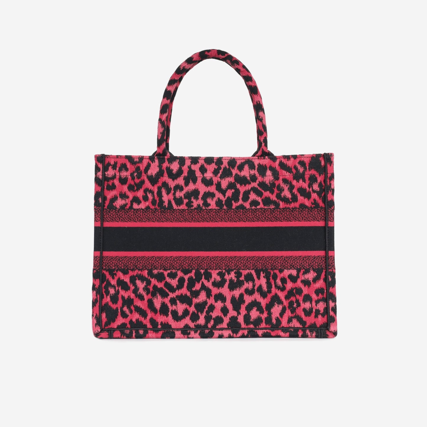 Dior Christian Book Tote Medium Tote Bag Fuchsia Leopard 2021