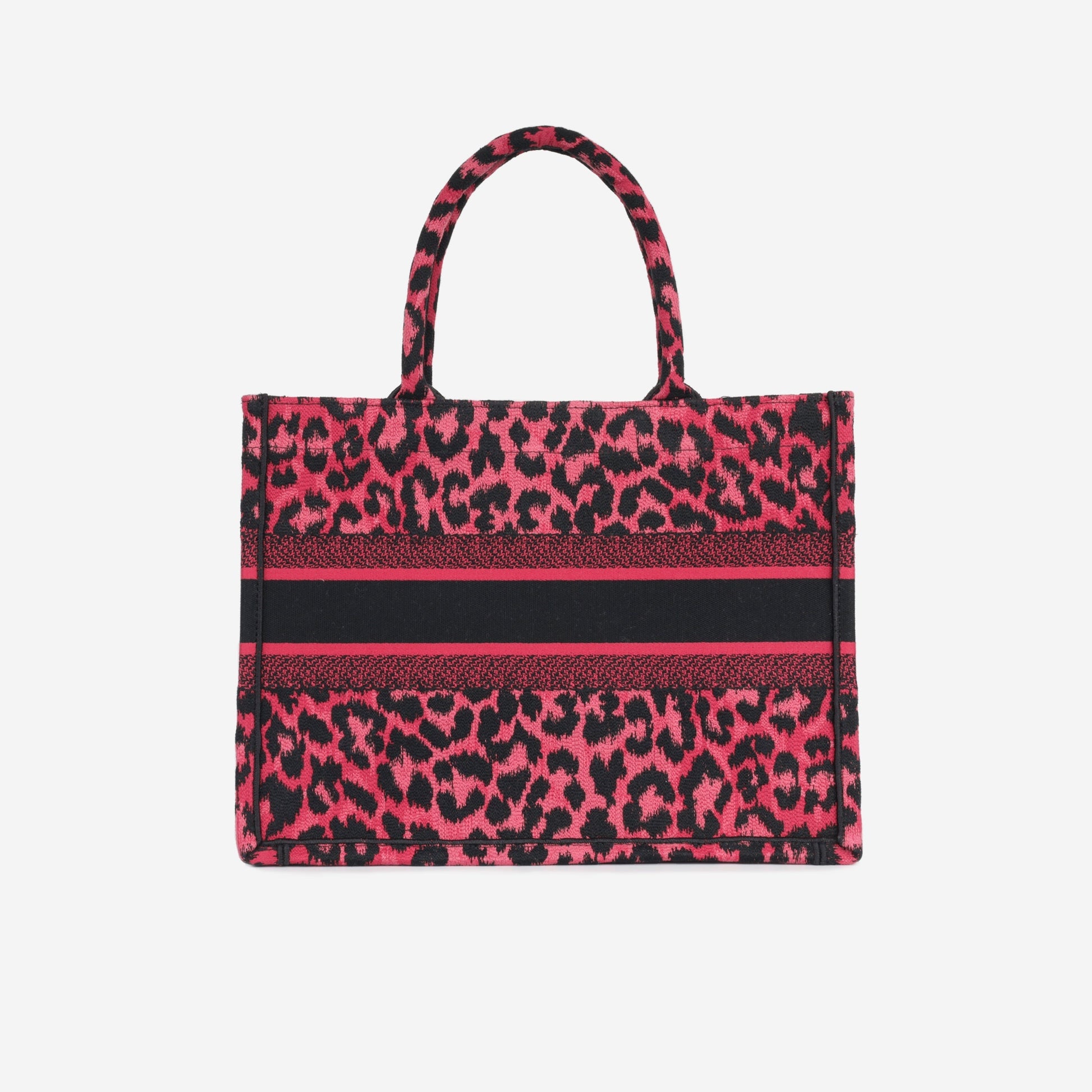 Dior Christian Book Tote Medium Tote Bag Fuchsia Leopard 2021