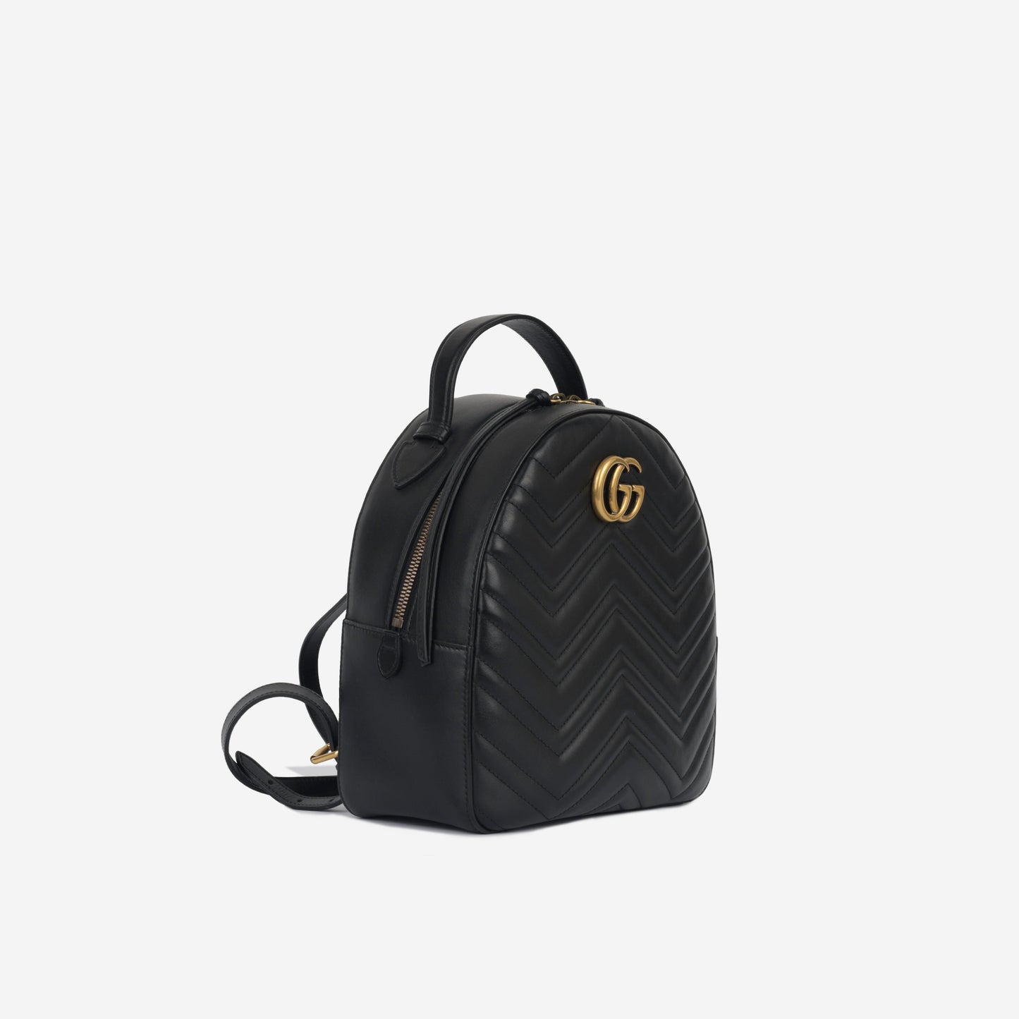 Gucci Marmont Backpack Shoulder Bag Black Ghw