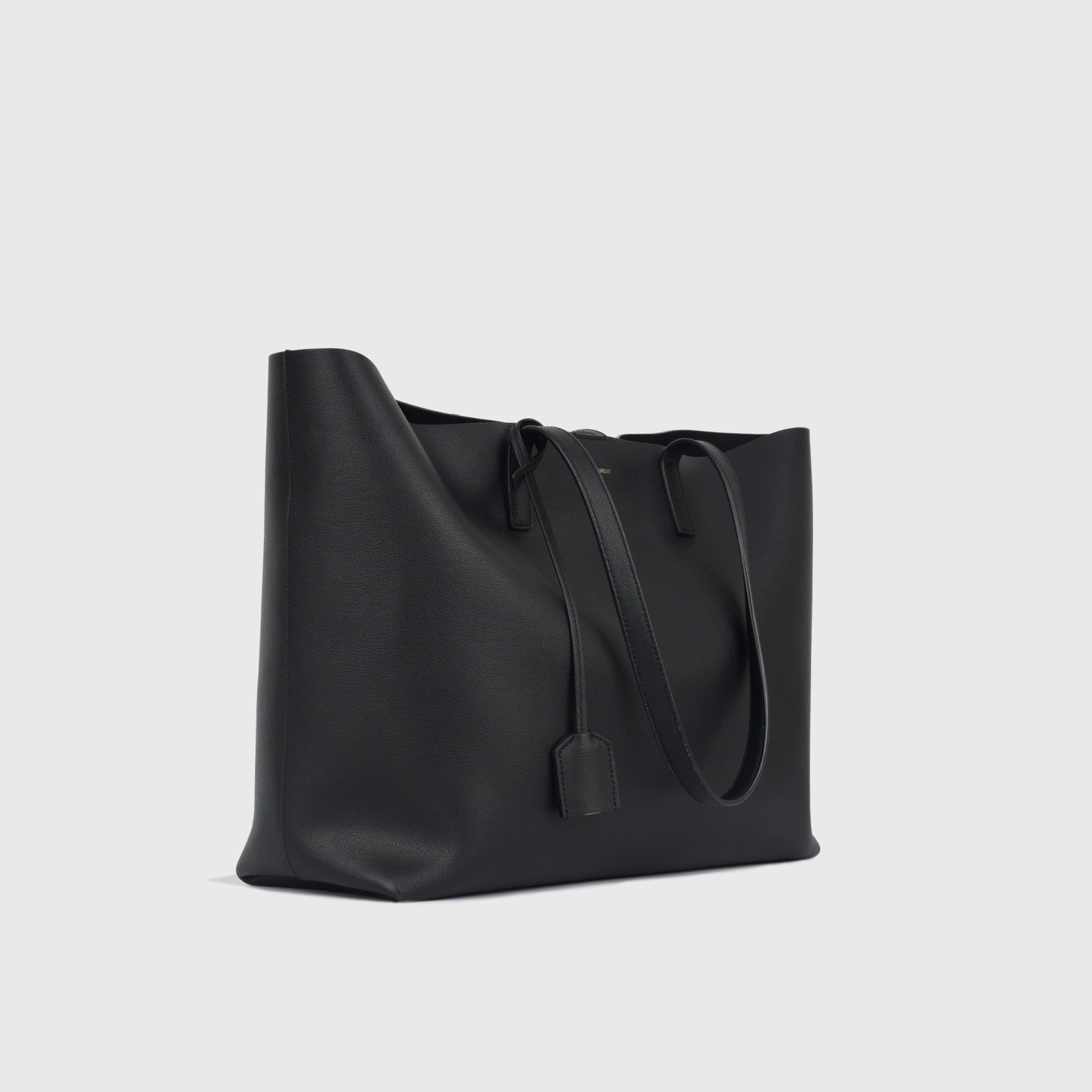 YSL Saint Laurent E W Shopper Tote Shoulder Bag Calfskin Ghw 1