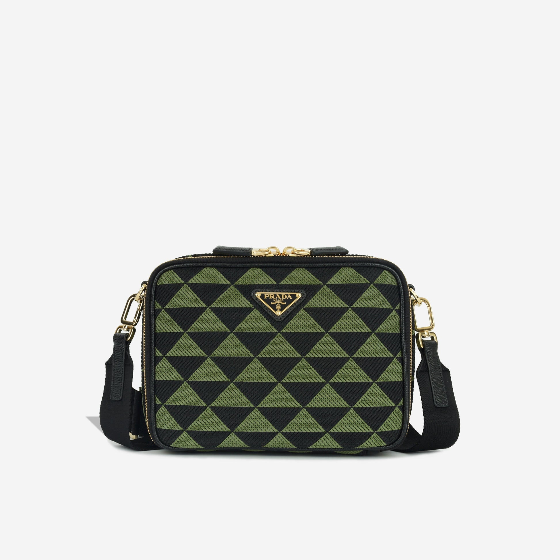 Prada Symbole Fabric Bag Embroidered Crossbody Bag