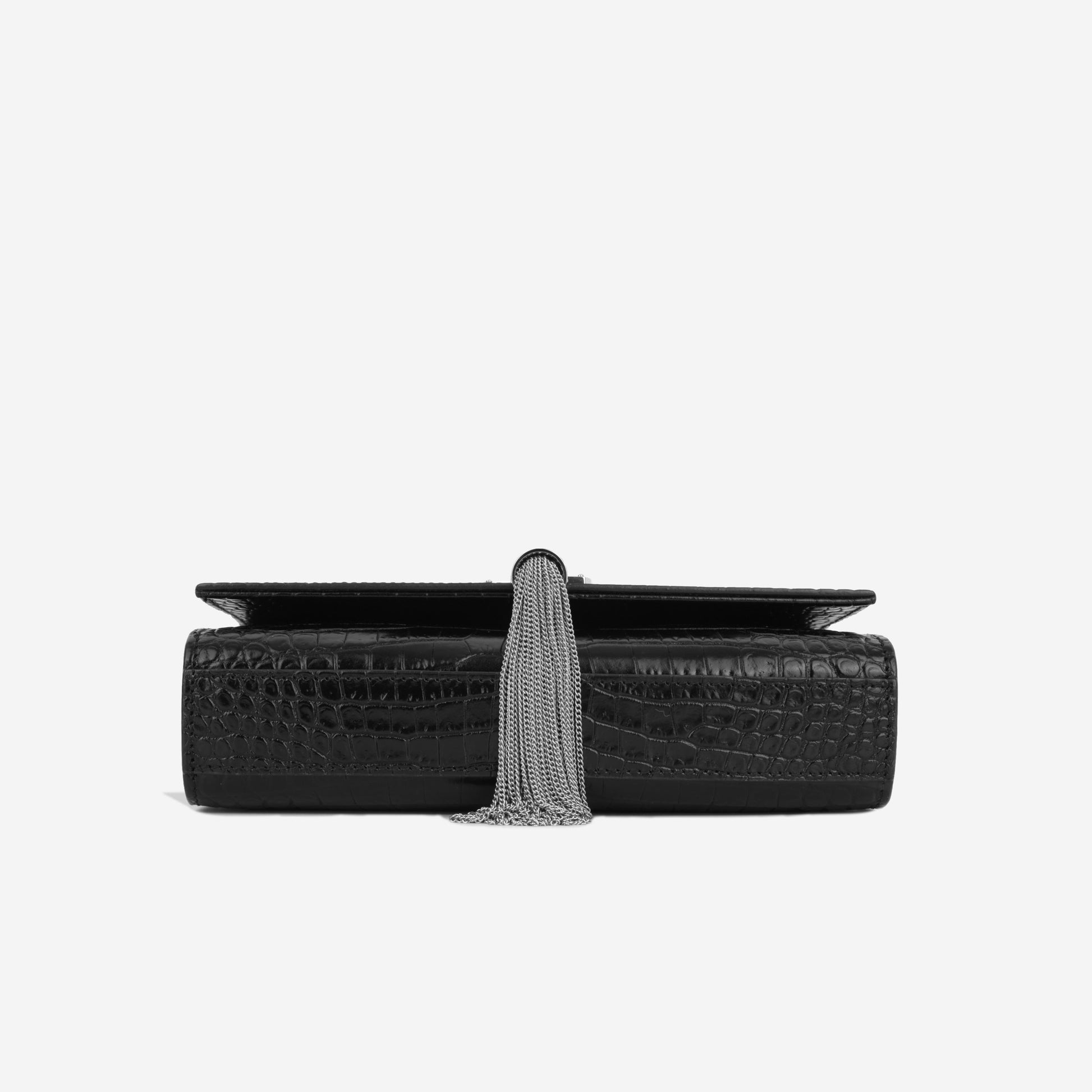 YSL Saint Laurent Kate Tassel Crossbody Bag Small Croc Embossed Shw