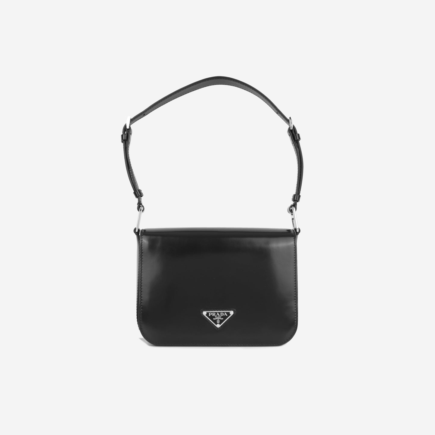 Prada Brushed Shoulder Bag Leather