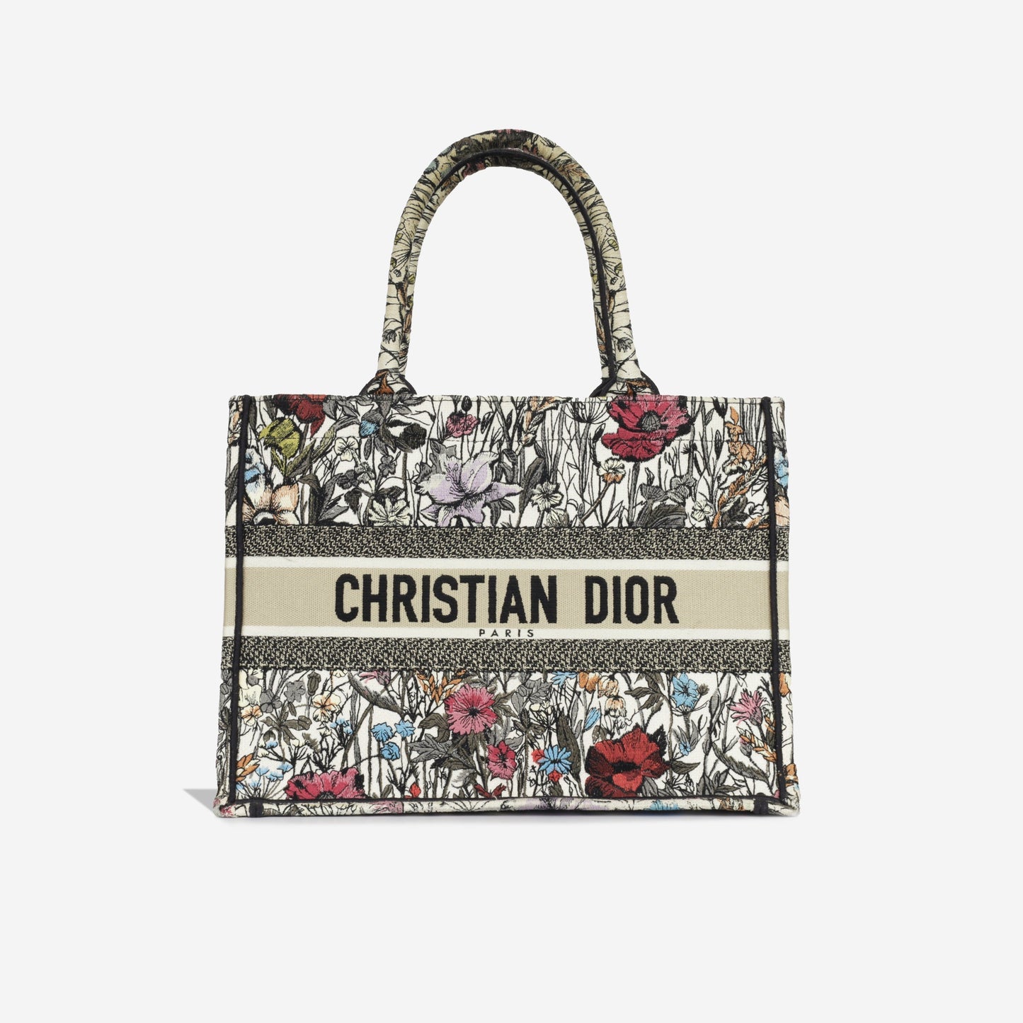 Dior Christian Book Tote Medium Tote Bag Floral Canvas 2020