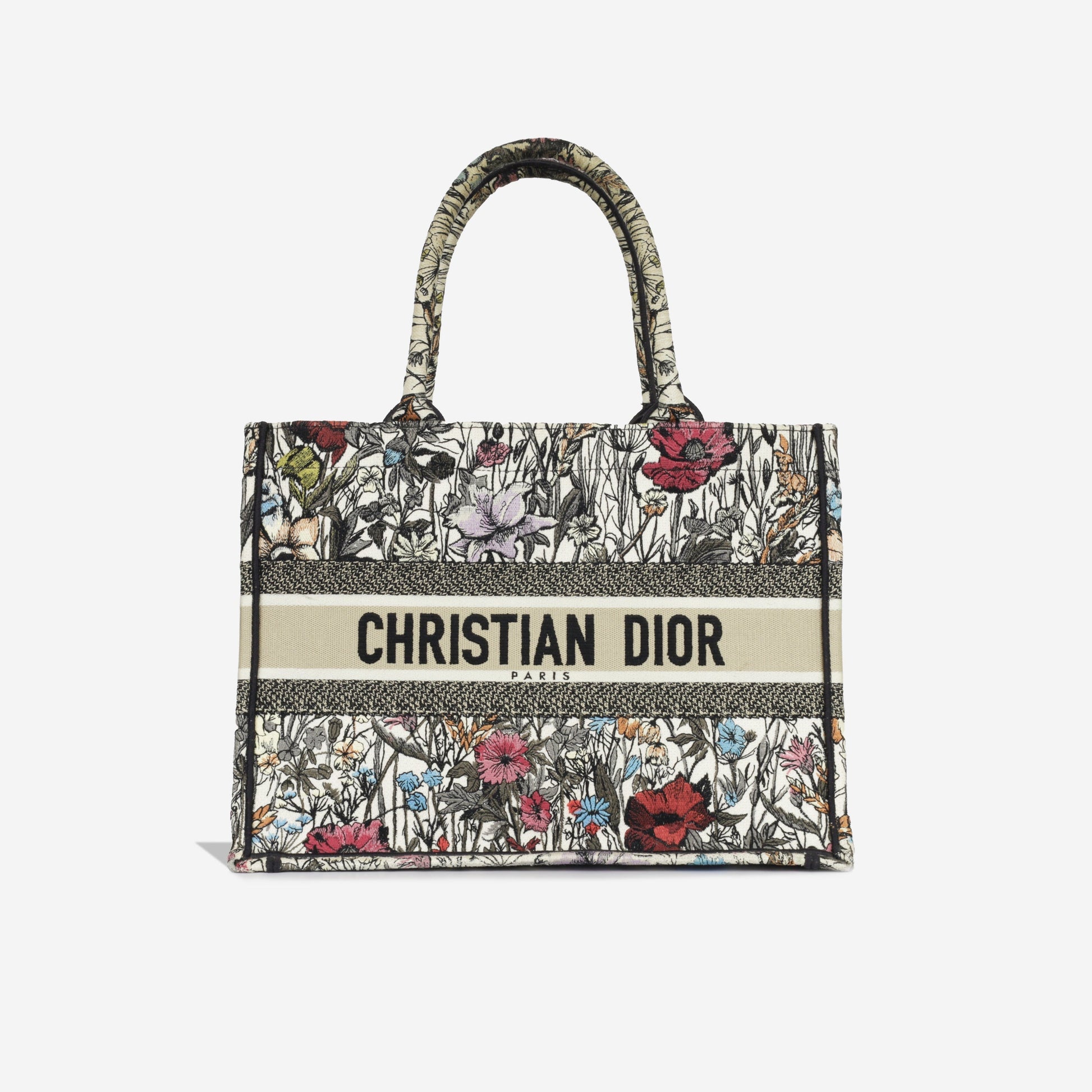 Dior Christian Book Tote Medium Tote Bag Floral Canvas 2020