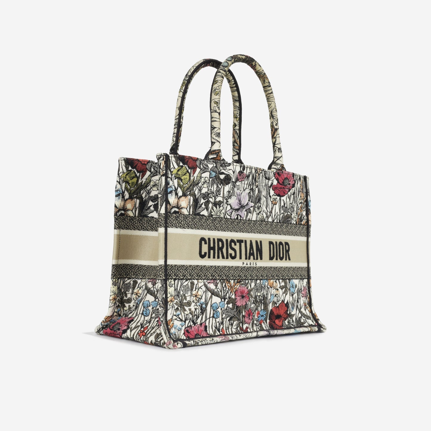 Dior Christian Book Tote Medium Tote Bag Floral Canvas 2020