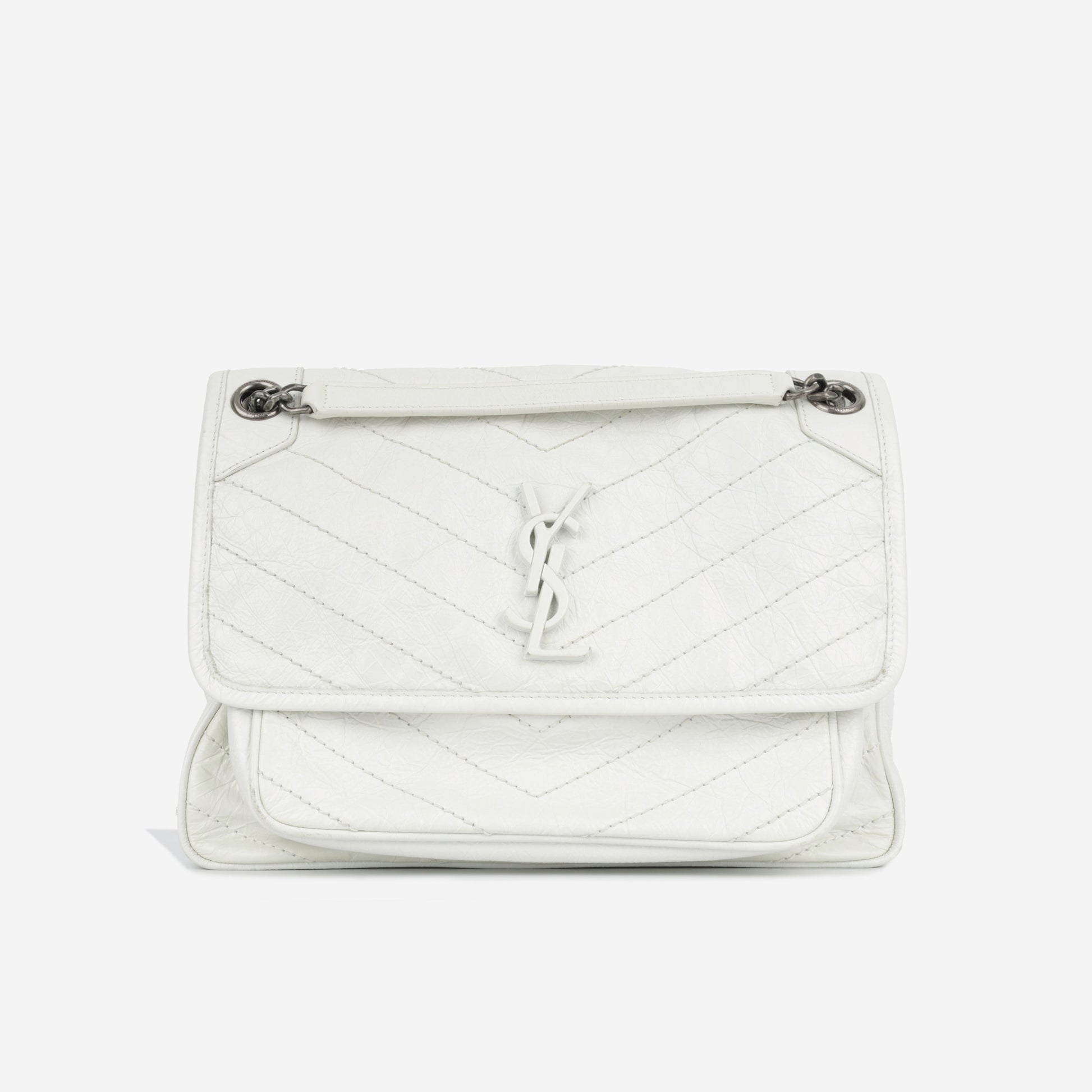 YSL Saint Laurent Niki Bag Medium Crossbody Bag Crinkled Leather Whw