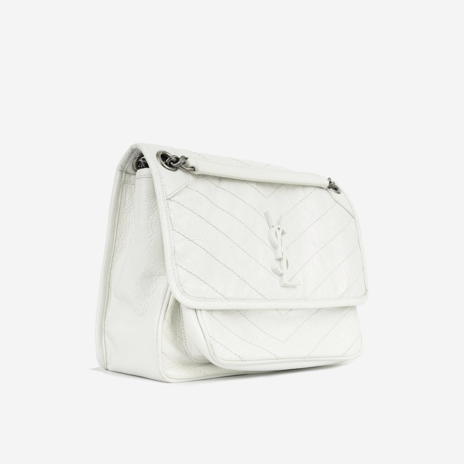 YSL Saint Laurent Niki Bag Medium Crossbody Bag Crinkled Leather Whw