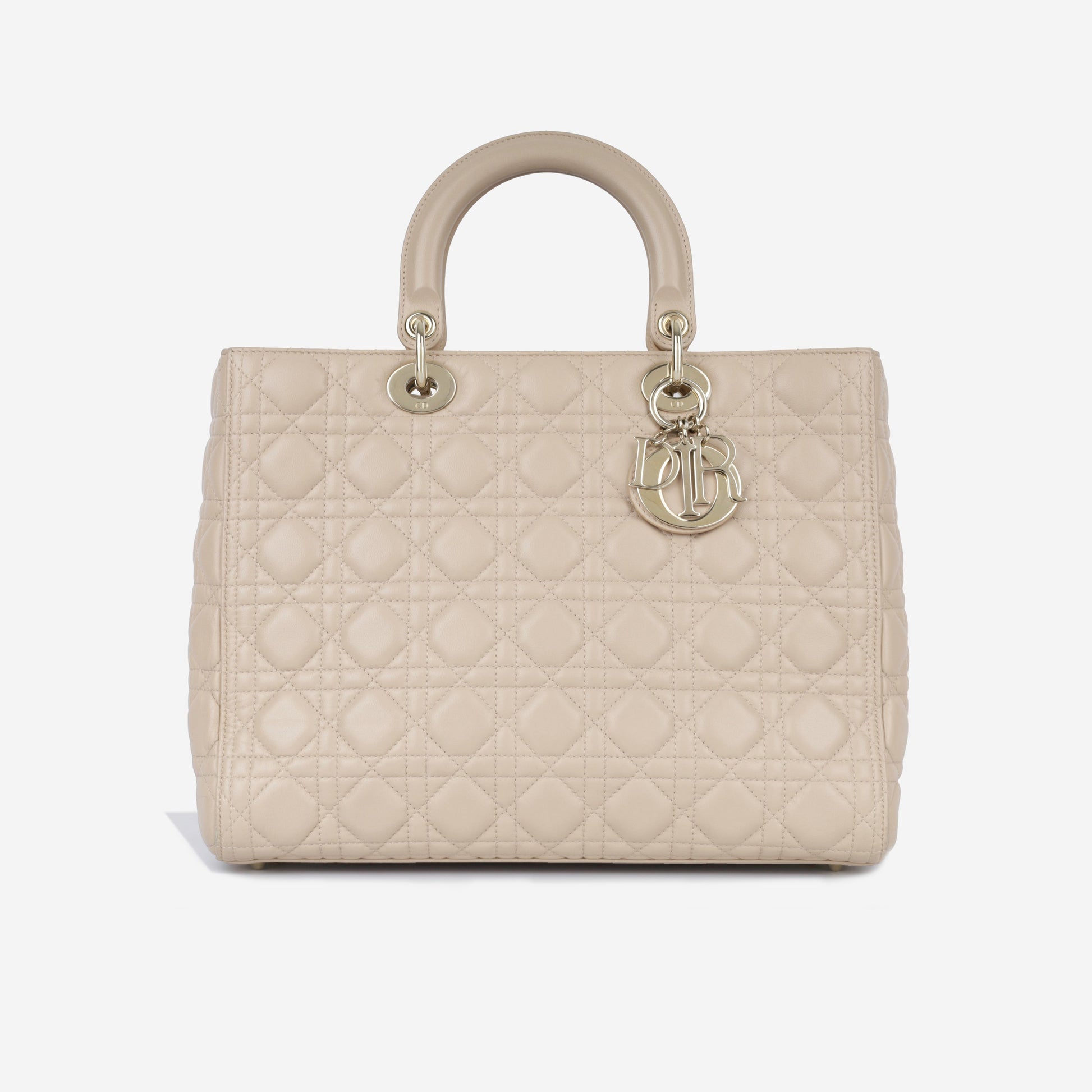 Dior Christian Lady Shoulder Bag Large Lambskin Leather Cghw