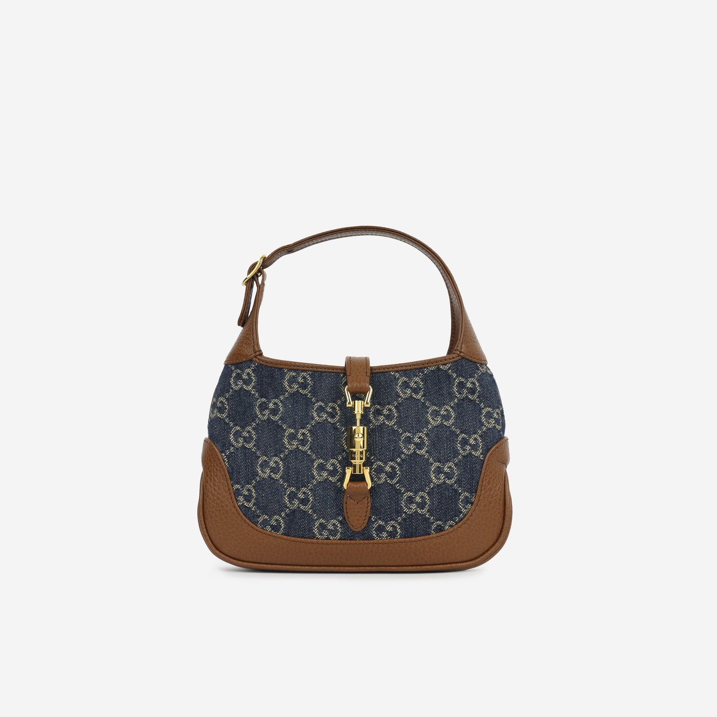 Gucci Jackie Shoulder Bag Denim Mini Denim Ghw