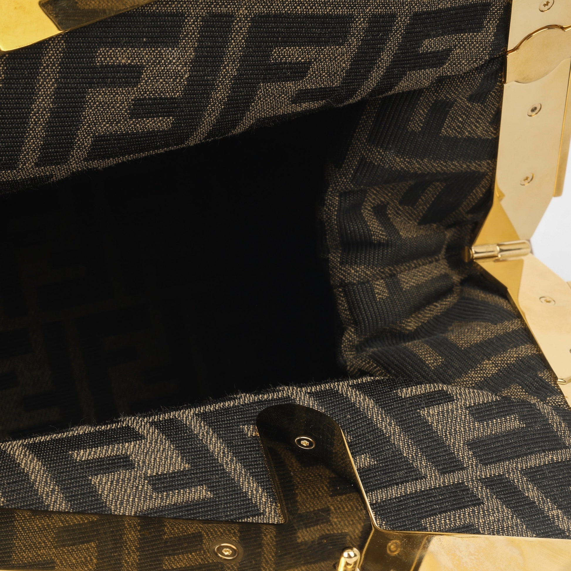 Fendi First Clutch Tan Medium Clutch Bag