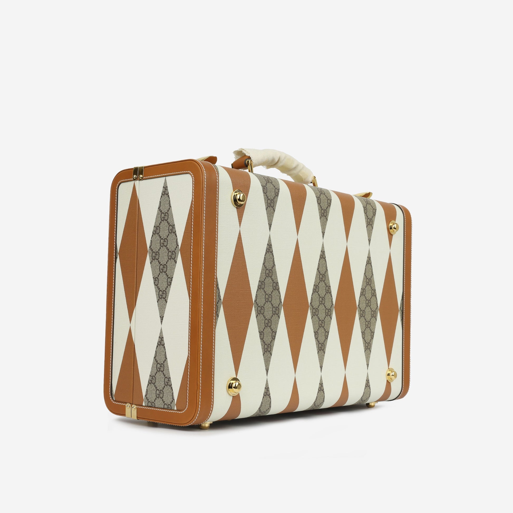 Gucci Savoy Trunk Rhombus Shoulder Bag Canvas Medium