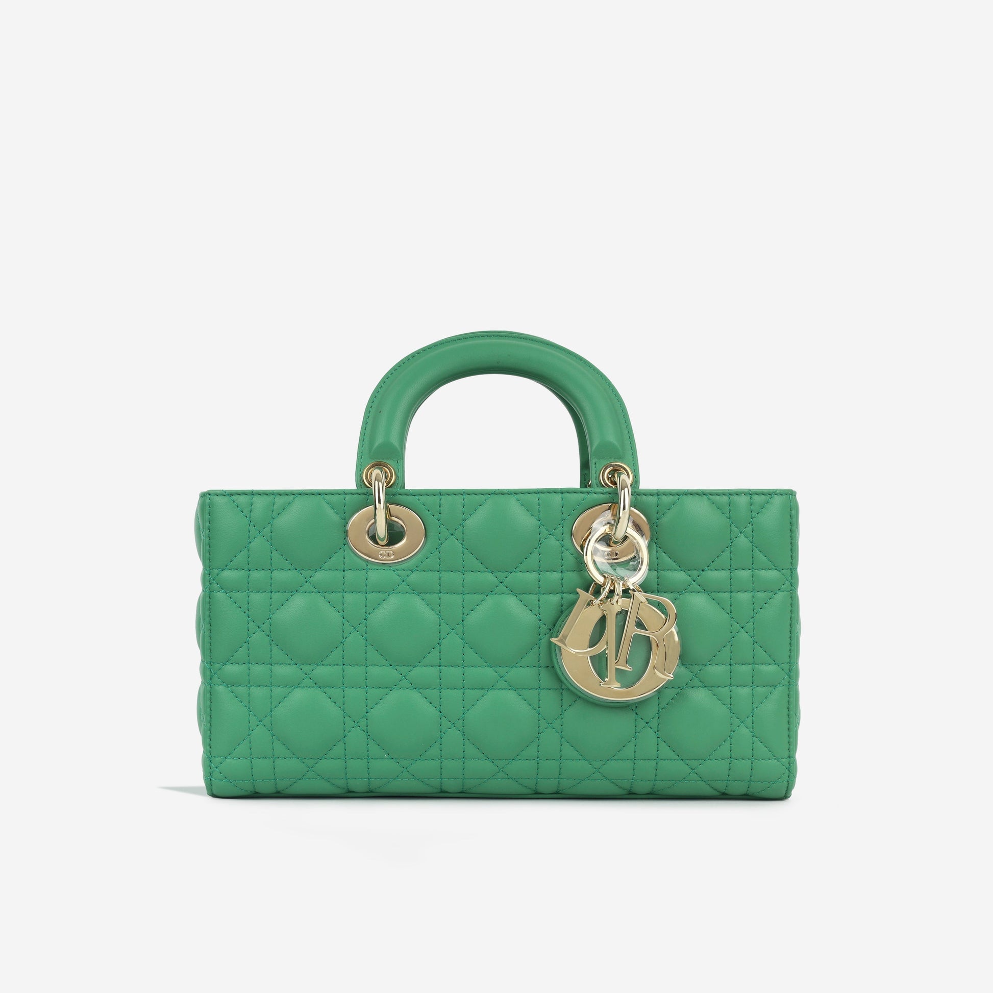 Dior Christian Lady Joy Tote Bag Lambskin Cghw Immaculate