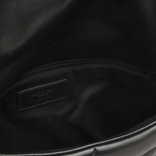 YSL Saint Laurent Lou Puffer Crossbody Bag Medium Black Calfskin Bhw