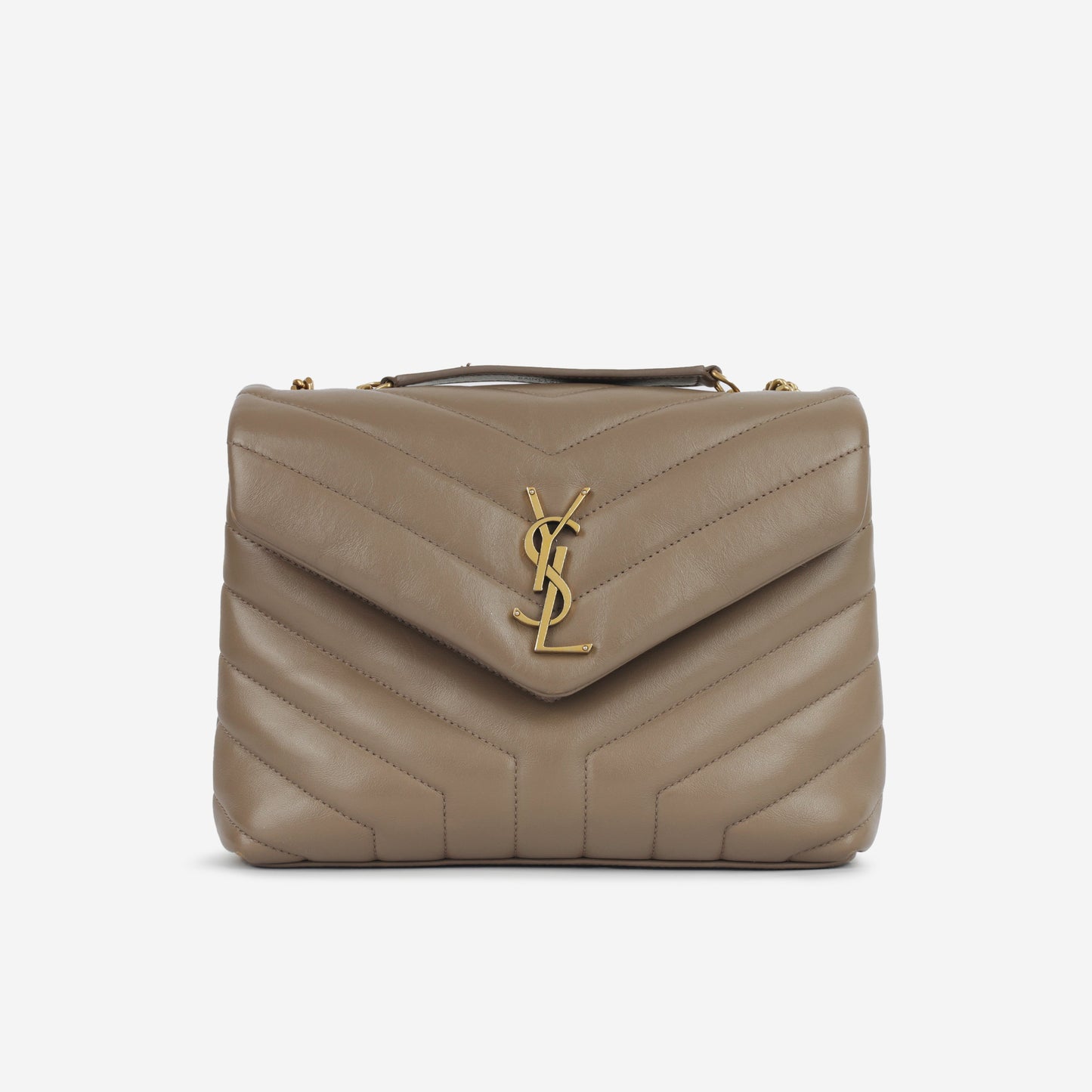YSL Saint Laurent Lou Lou Crossbody Bag Beige Small Beige Calfskin Shw