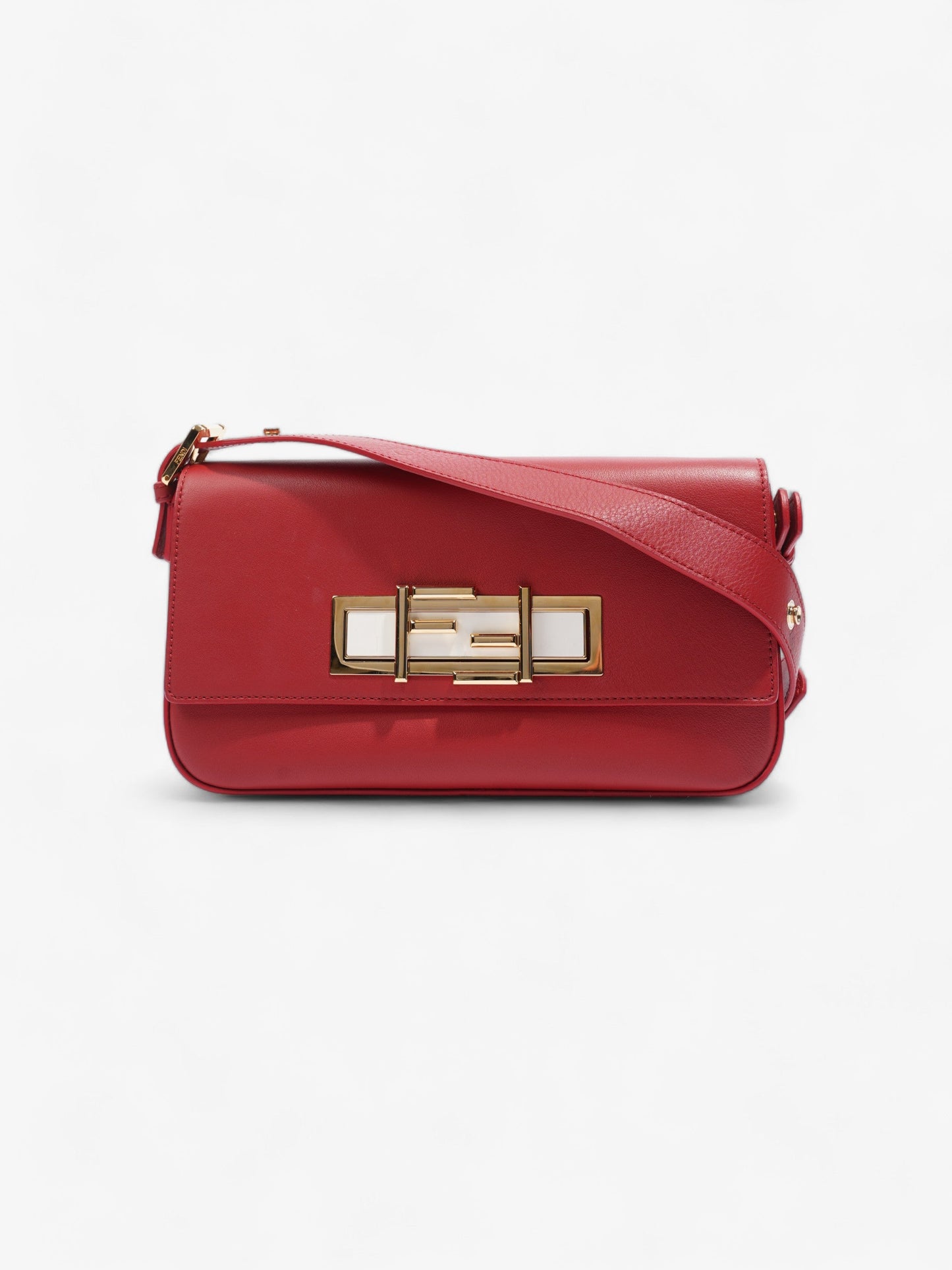 Fendi Baguette Bag Leather Red Shoulder Bag